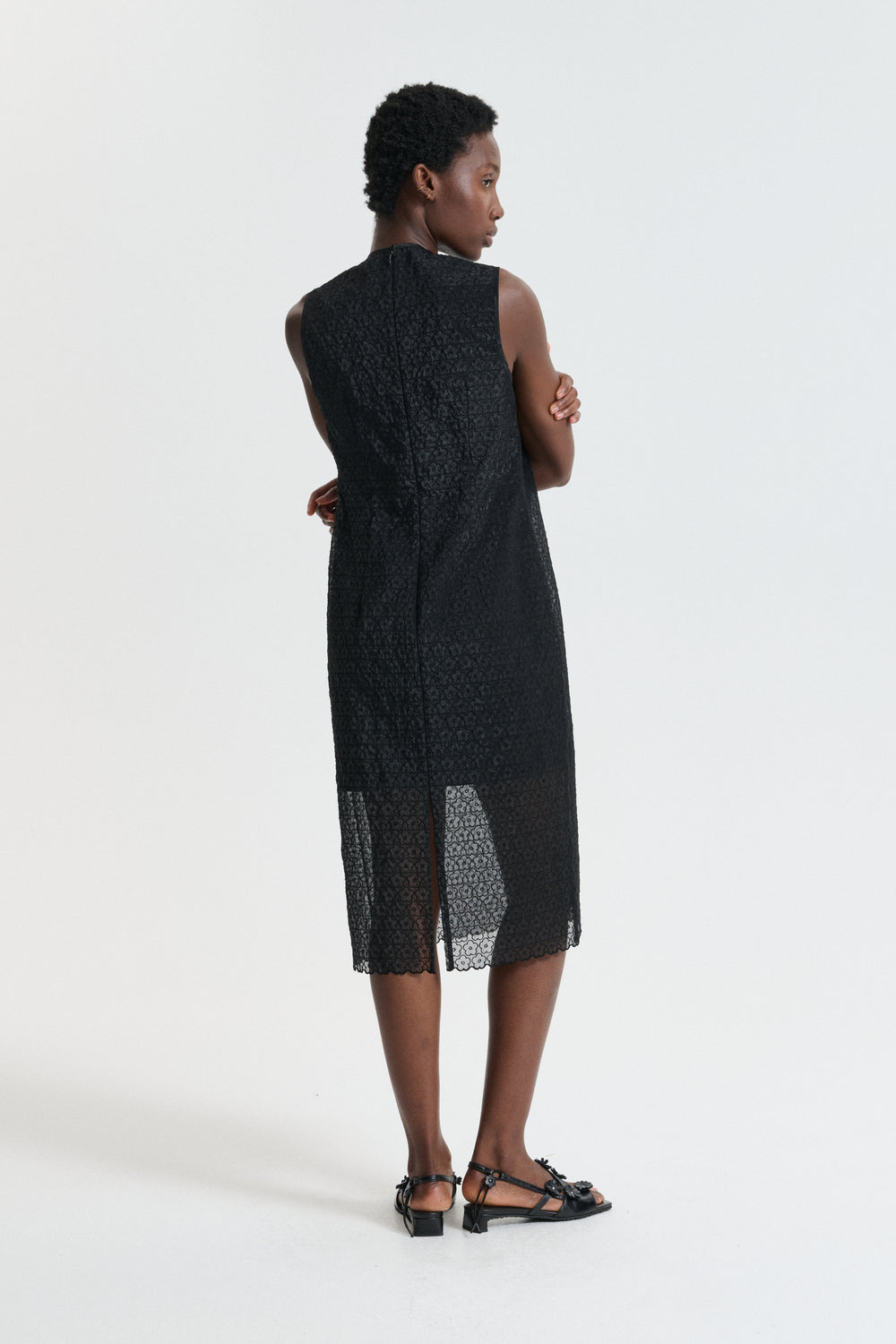 CBDEVIN | DRESS WINDFLOWER EMB BLACK