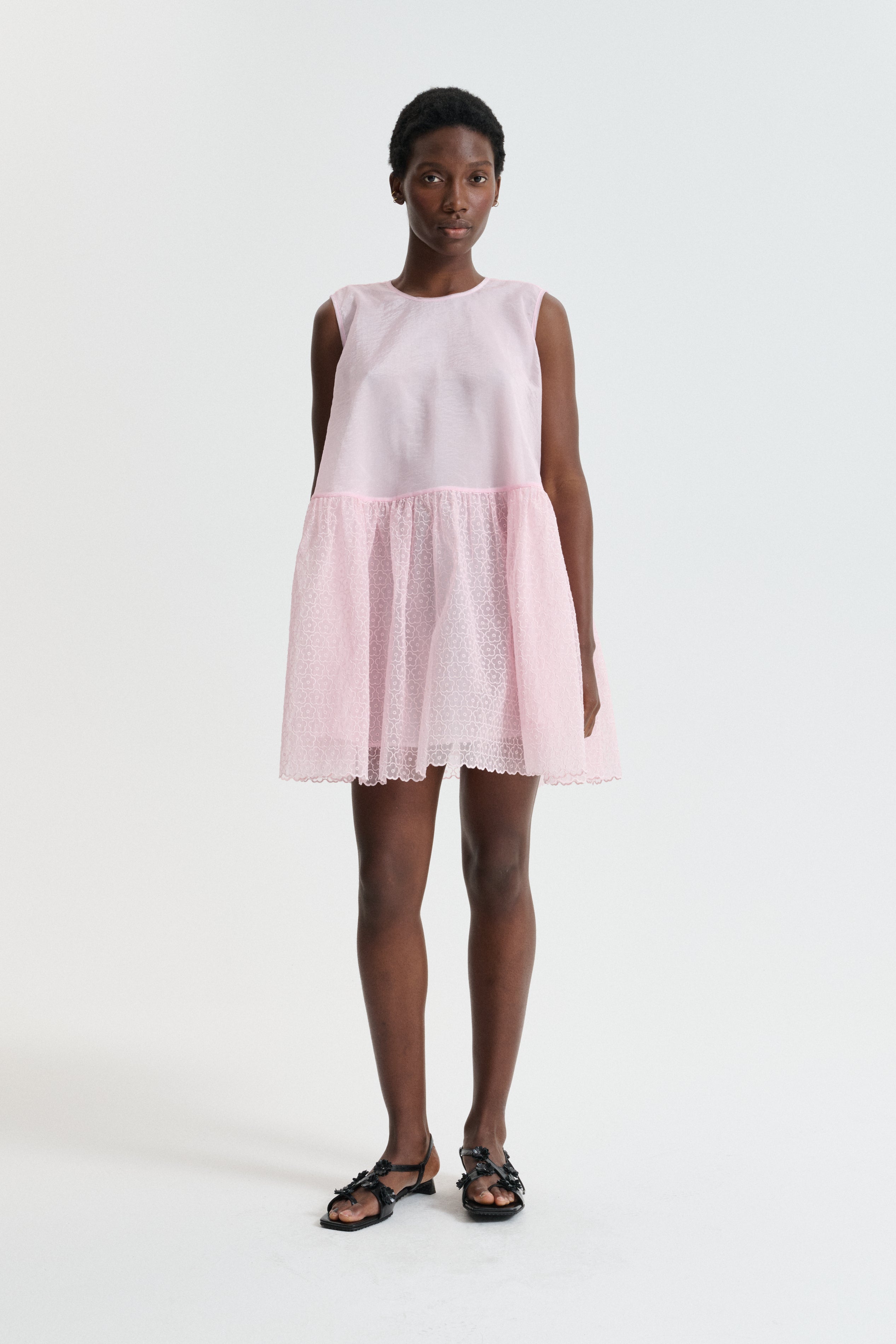 CBDAHULU | DRESS WINDFLOWER EMB BLUSH PINK
