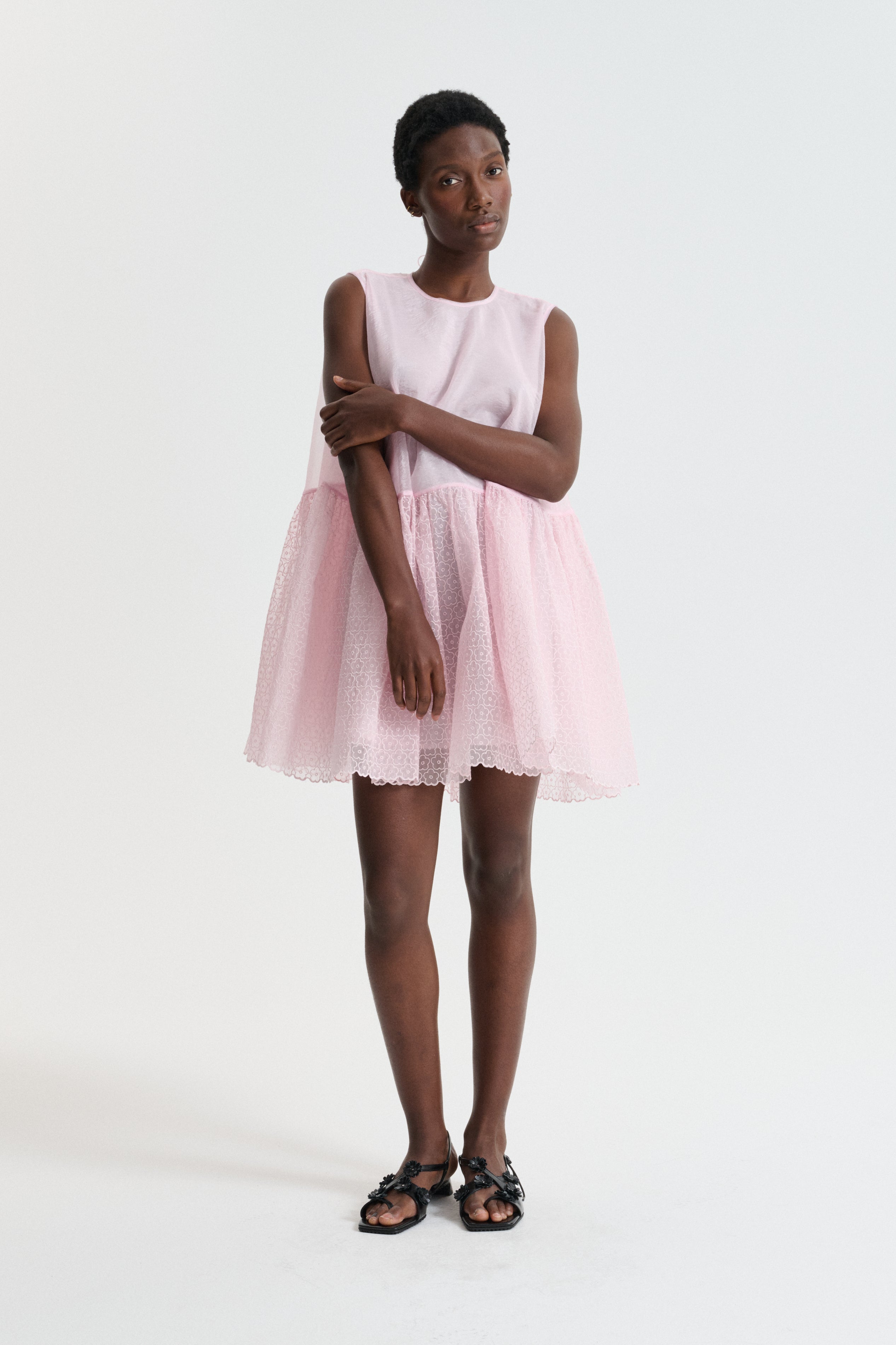CBDAHULU | DRESS WINDFLOWER EMB BLUSH PINK