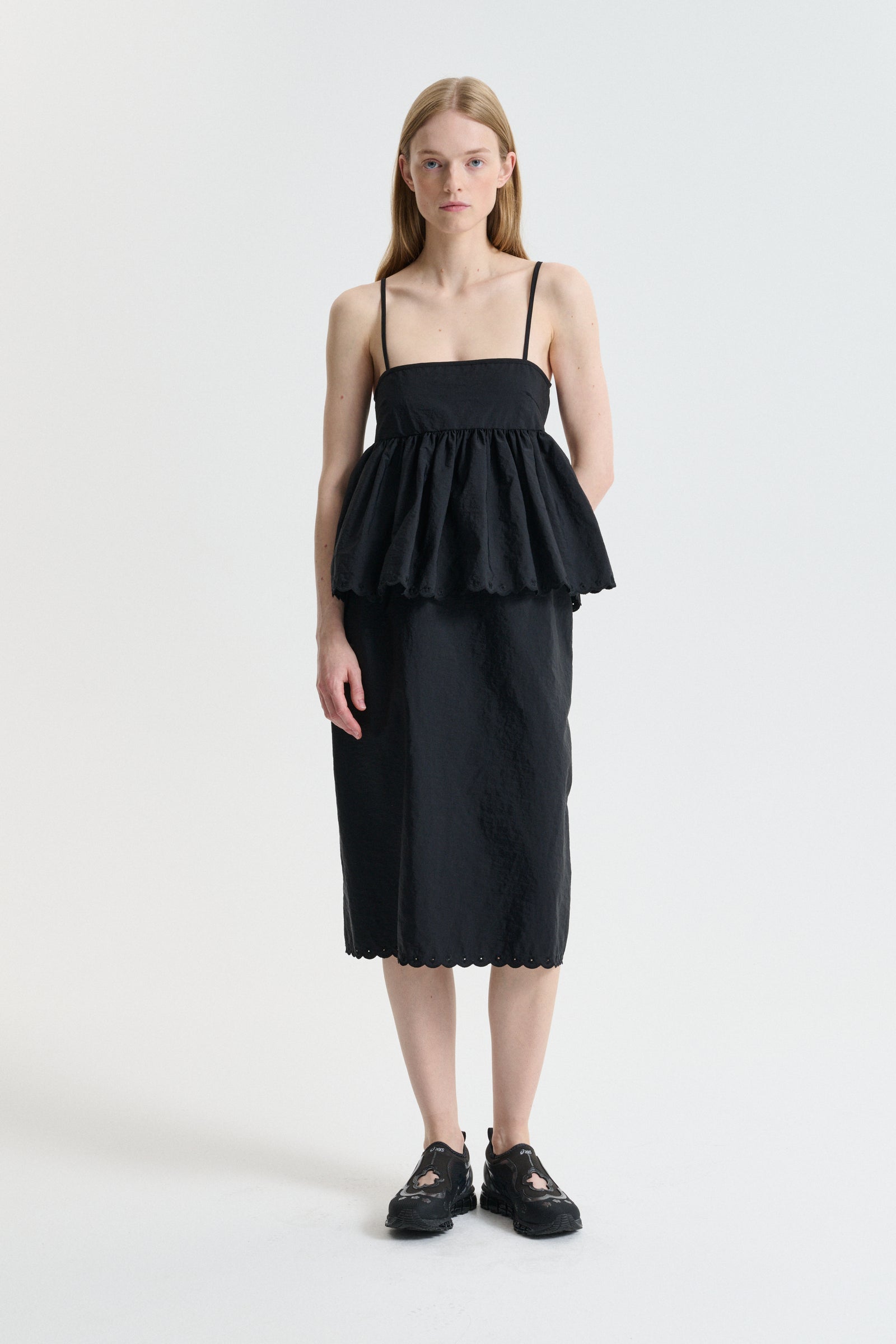 CBSELENA | TOP EMBROIDERED TAFFETA BLACK