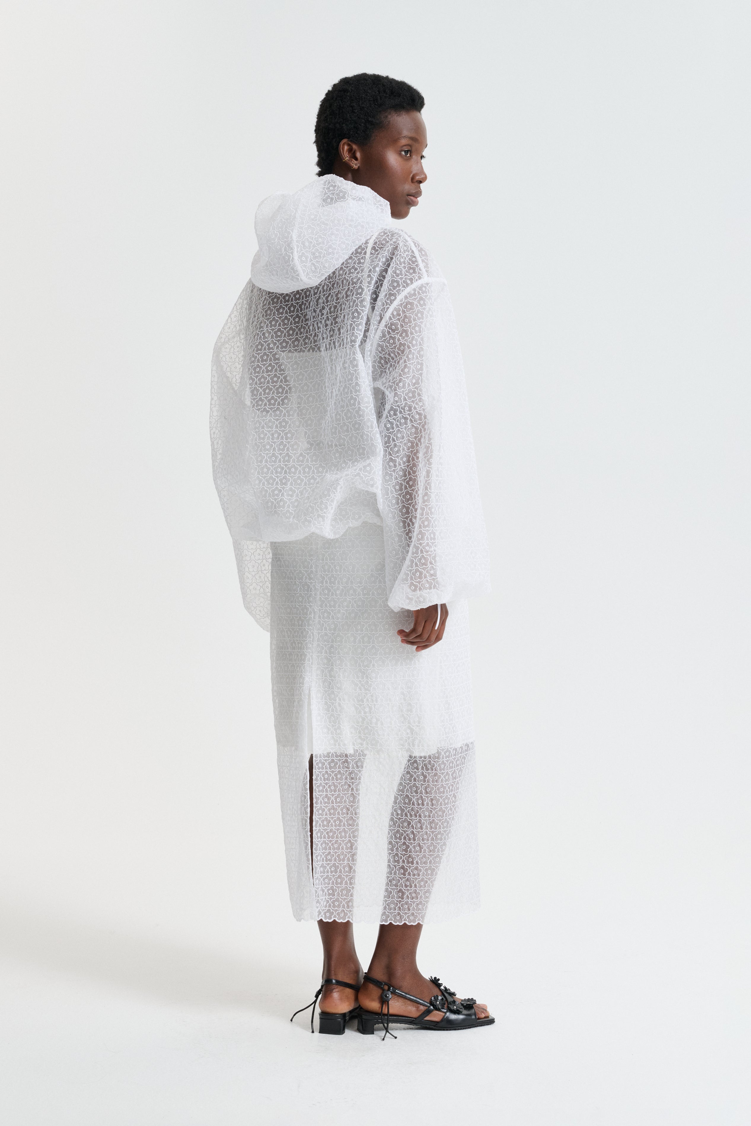 CBDONNA | SKIRT WINDFLOWER EMB WHITE