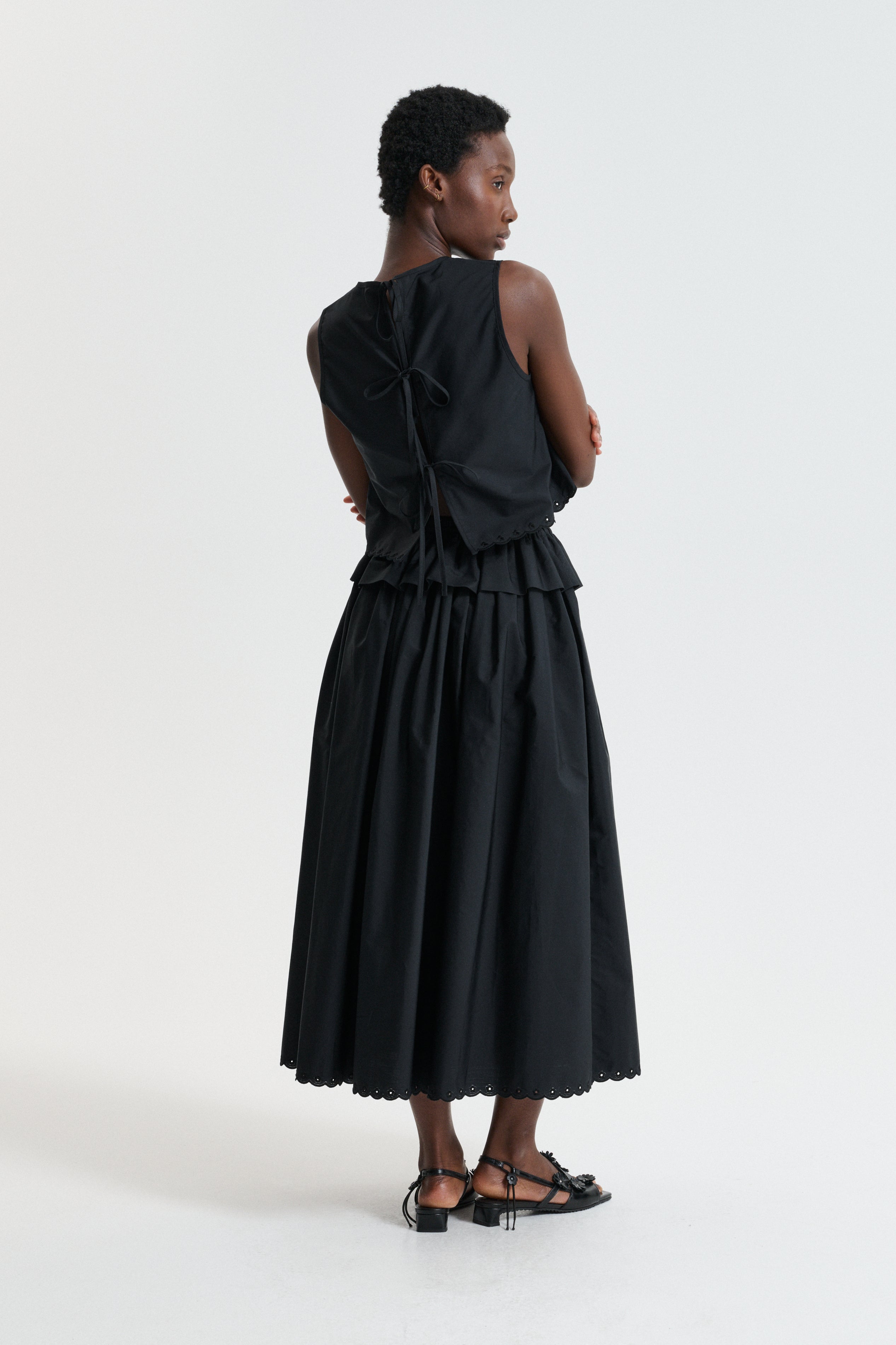 CBDEEBA | TOP BRODERIE ANGLAISE BLACK