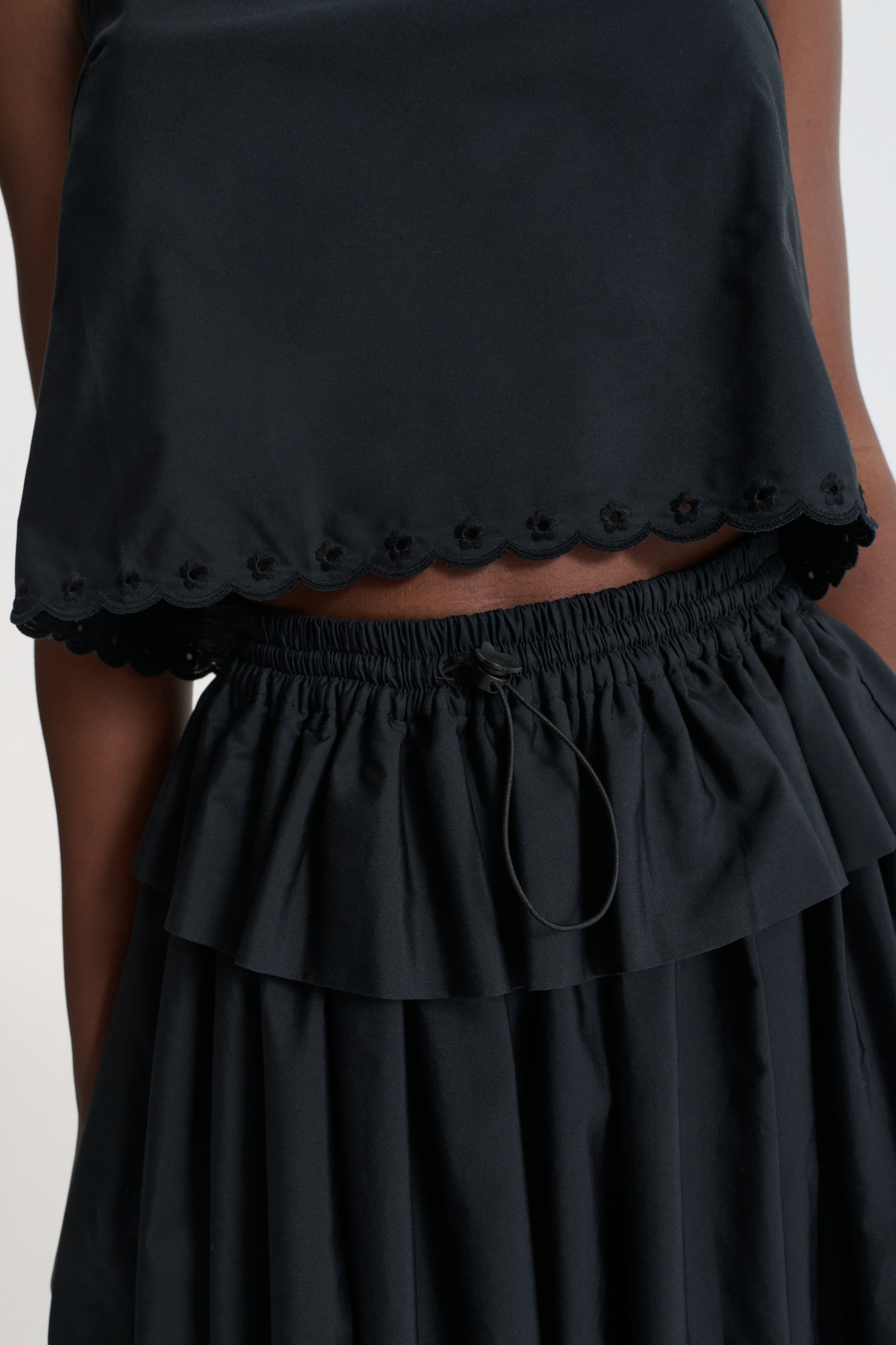CBDEEBA | TOP BRODERIE ANGLAISE BLACK