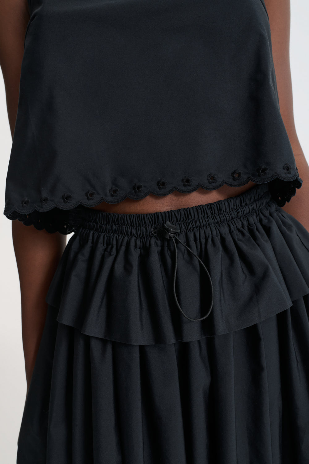 CBDEEBA | TOP BRODERIE ANGLAISE BLACK