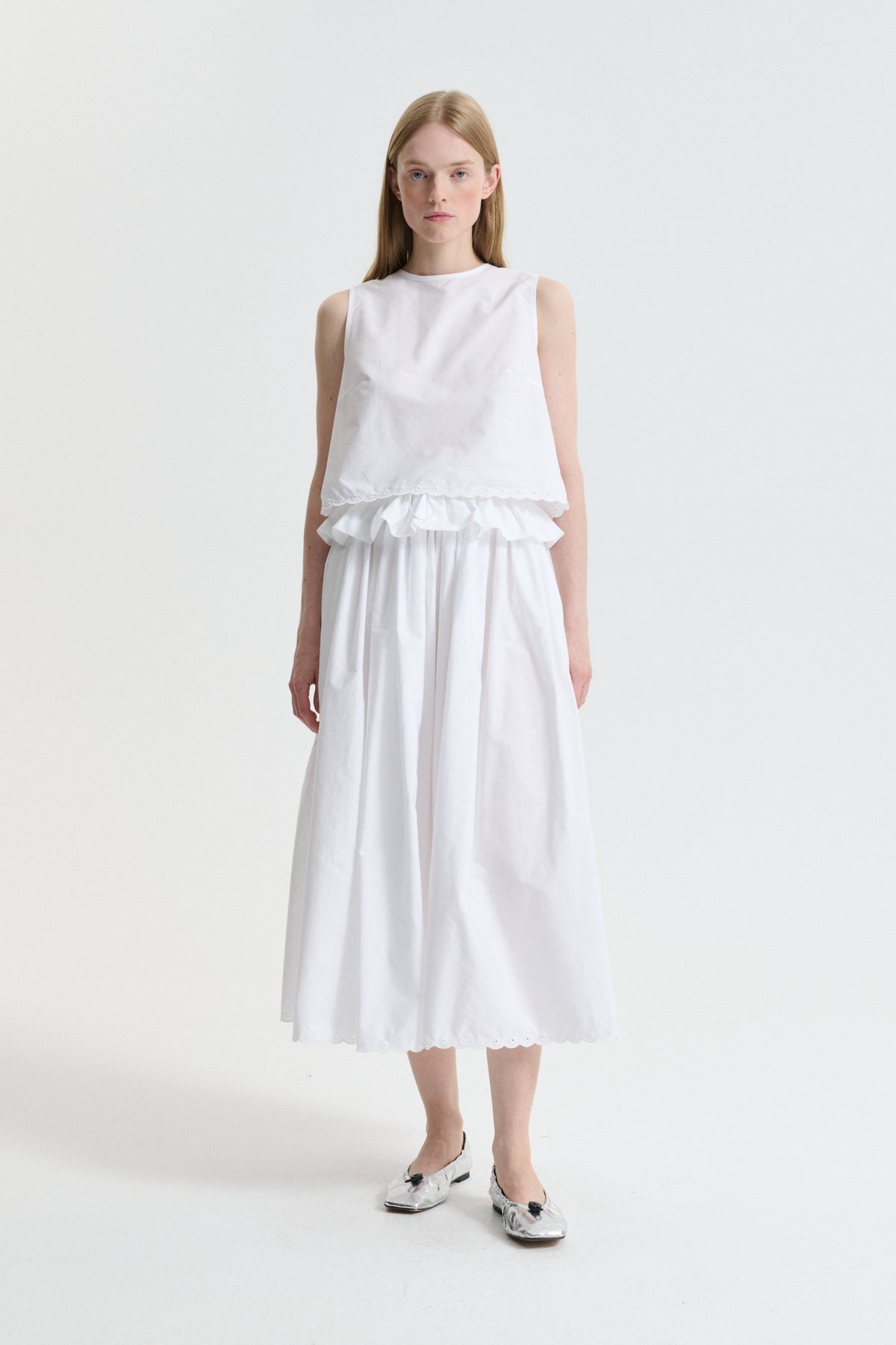 CBDEEBA | TOP BRODERIE ANGLAISE WHITE