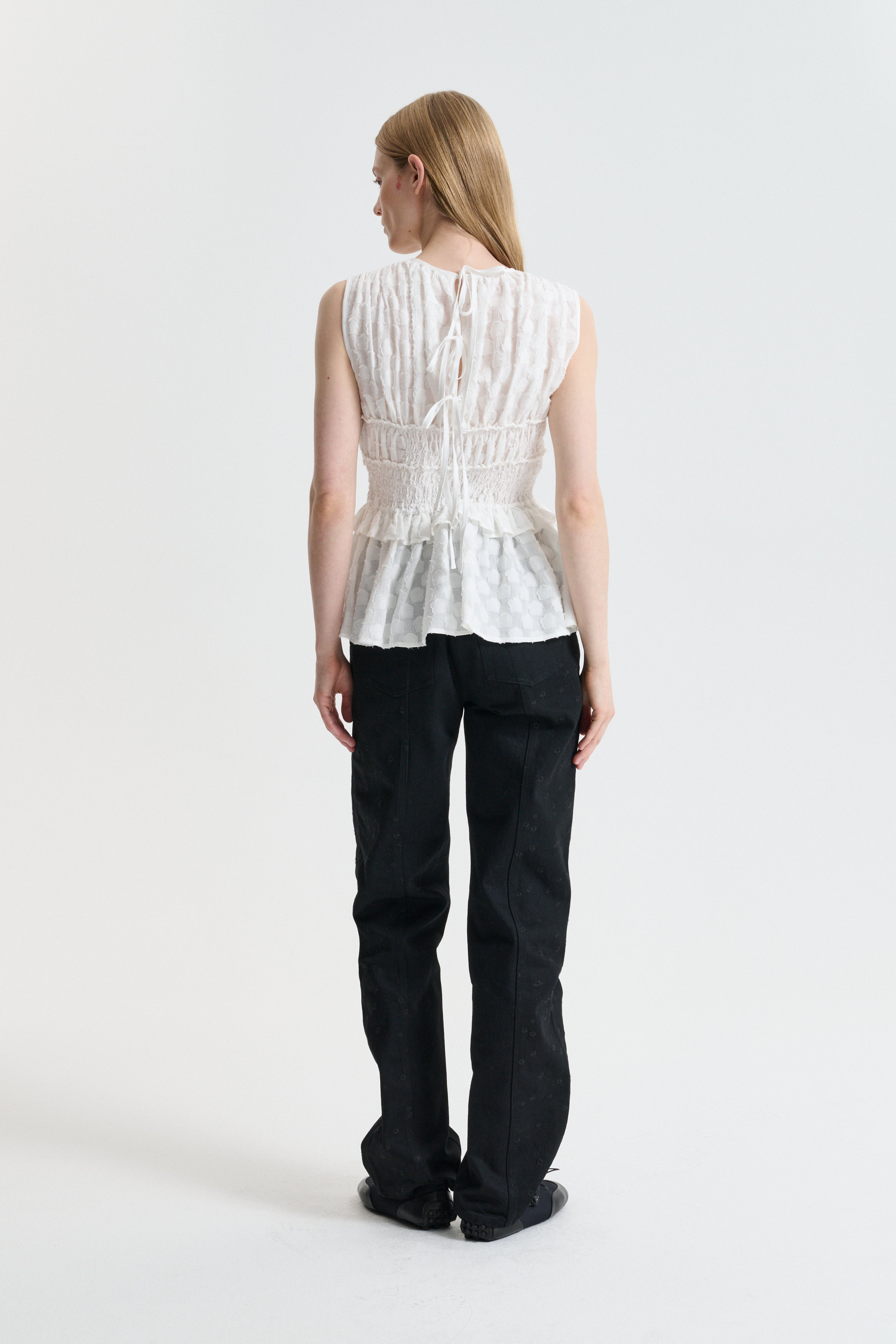 CBDUPHY | TOP FLEUR FIL-COUPÉ WHITE