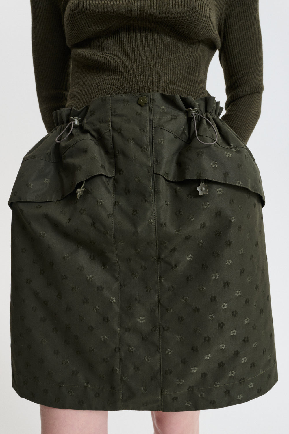 CBDELINA | SKIRT IRIS JACQUARD OLIVE
