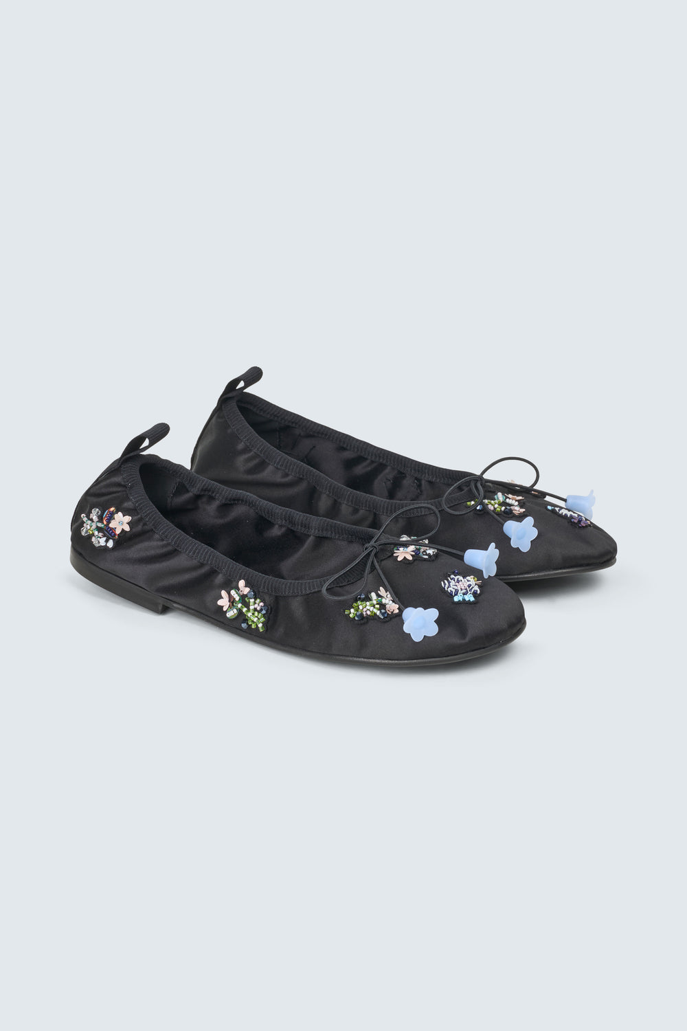 CBGRIELLE | BALLERINA BEADED SATIN BLACK
