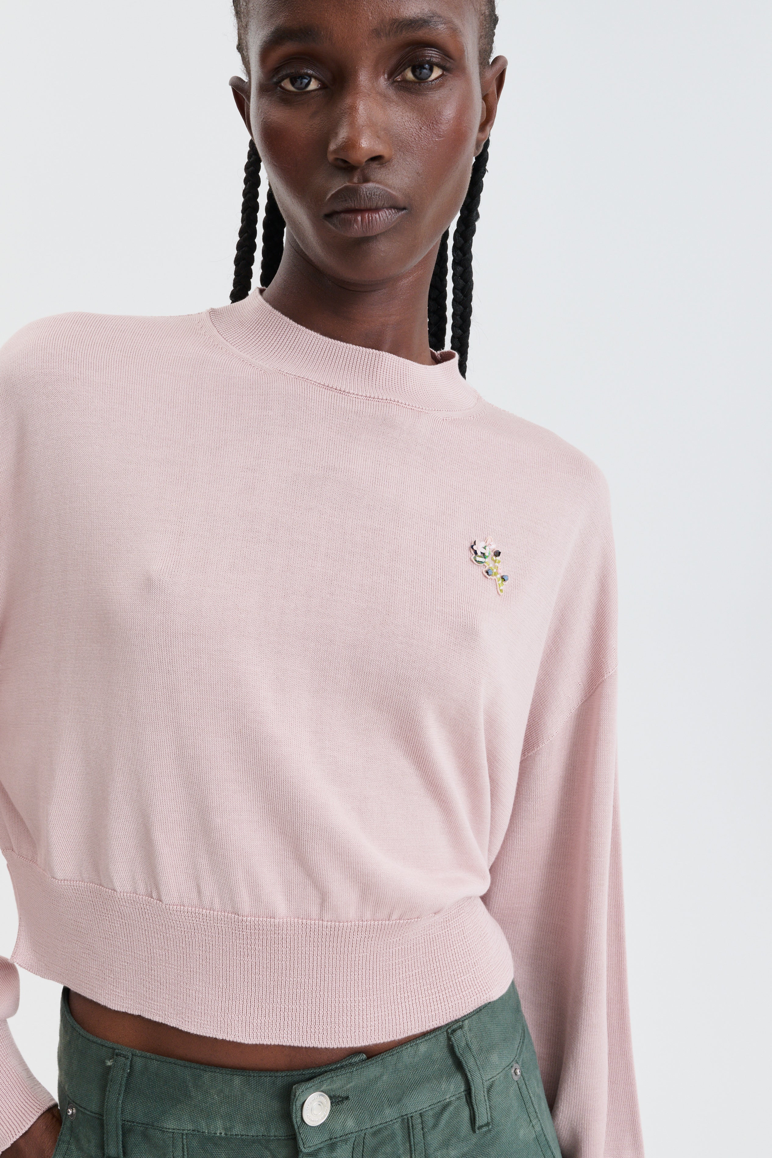 CBGUNVOR | TOP DAINTY SILK KNIT LIGHT PINK