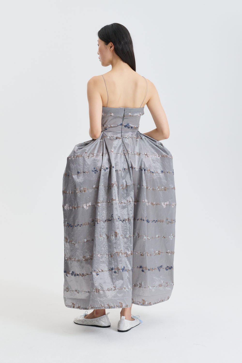 CBGRACIELA | GOWN DAINTY JACQUARD GREY MULTI