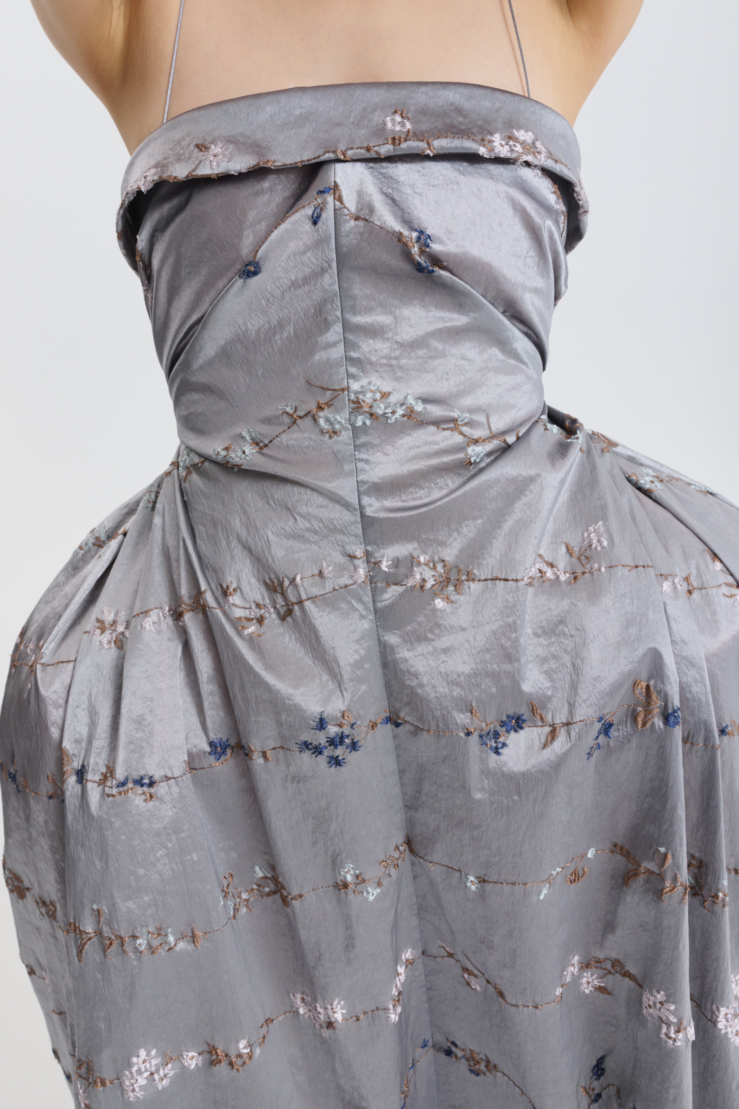 CBGRACIELA | GOWN DAINTY JACQUARD GREY MULTI