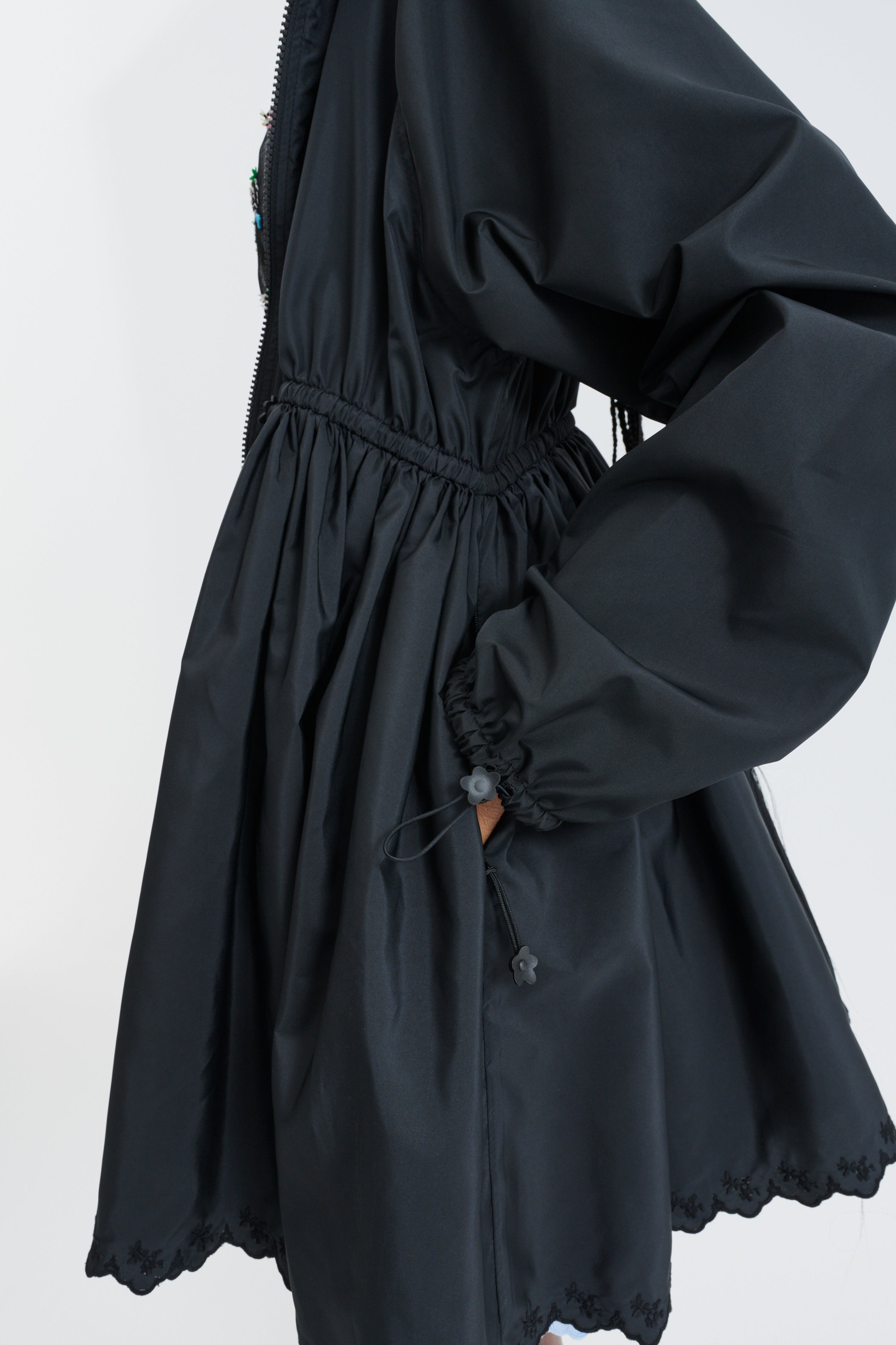 CBGABRIELE | JACKET EMBROIDERED FAILLE BLACK