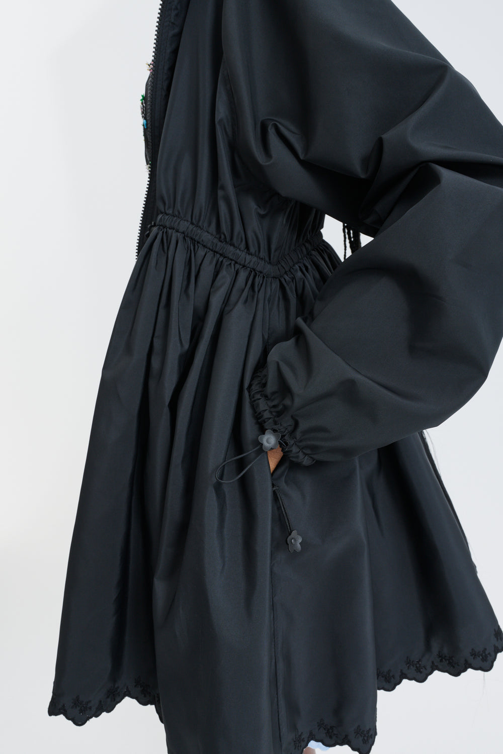CBGABRIELE | JACKET EMBROIDERED FAILLE BLACK