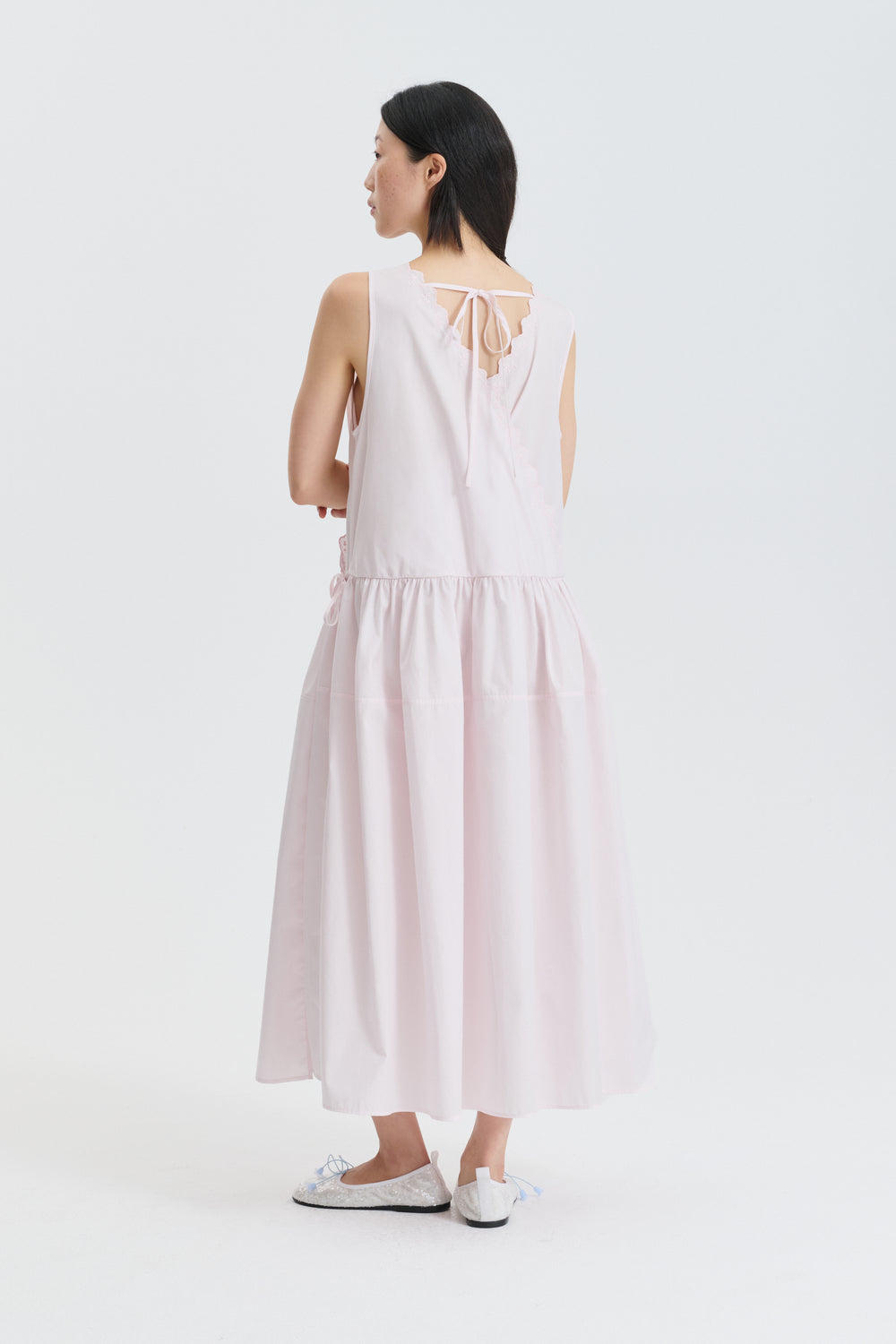 CBGENNY | DRESS EMBROIDERED COTTON LIGHT PINK