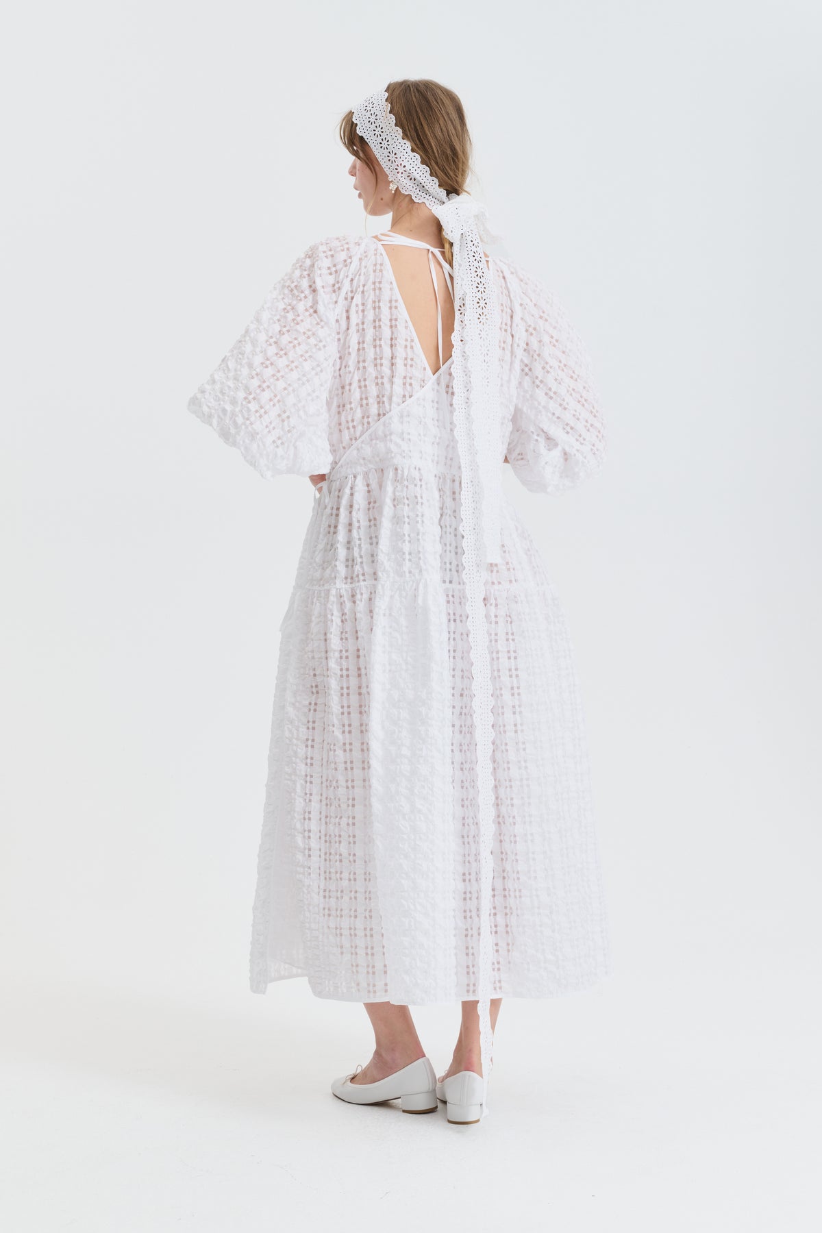 CBREGITZE | DRESS CHECK SEERSUCKER WHITE
