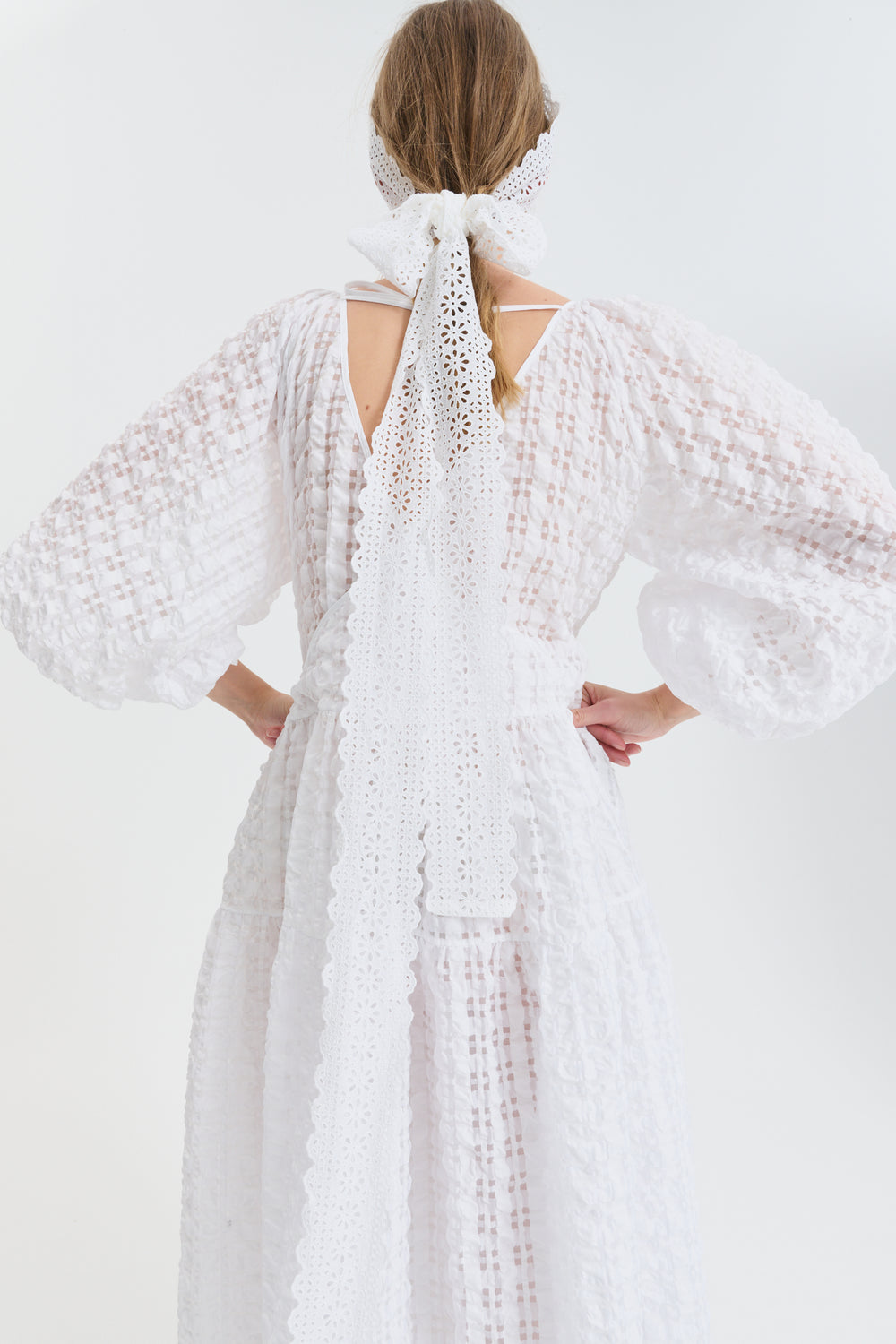 CBREGITZE | DRESS CHECK SEERSUCKER WHITE