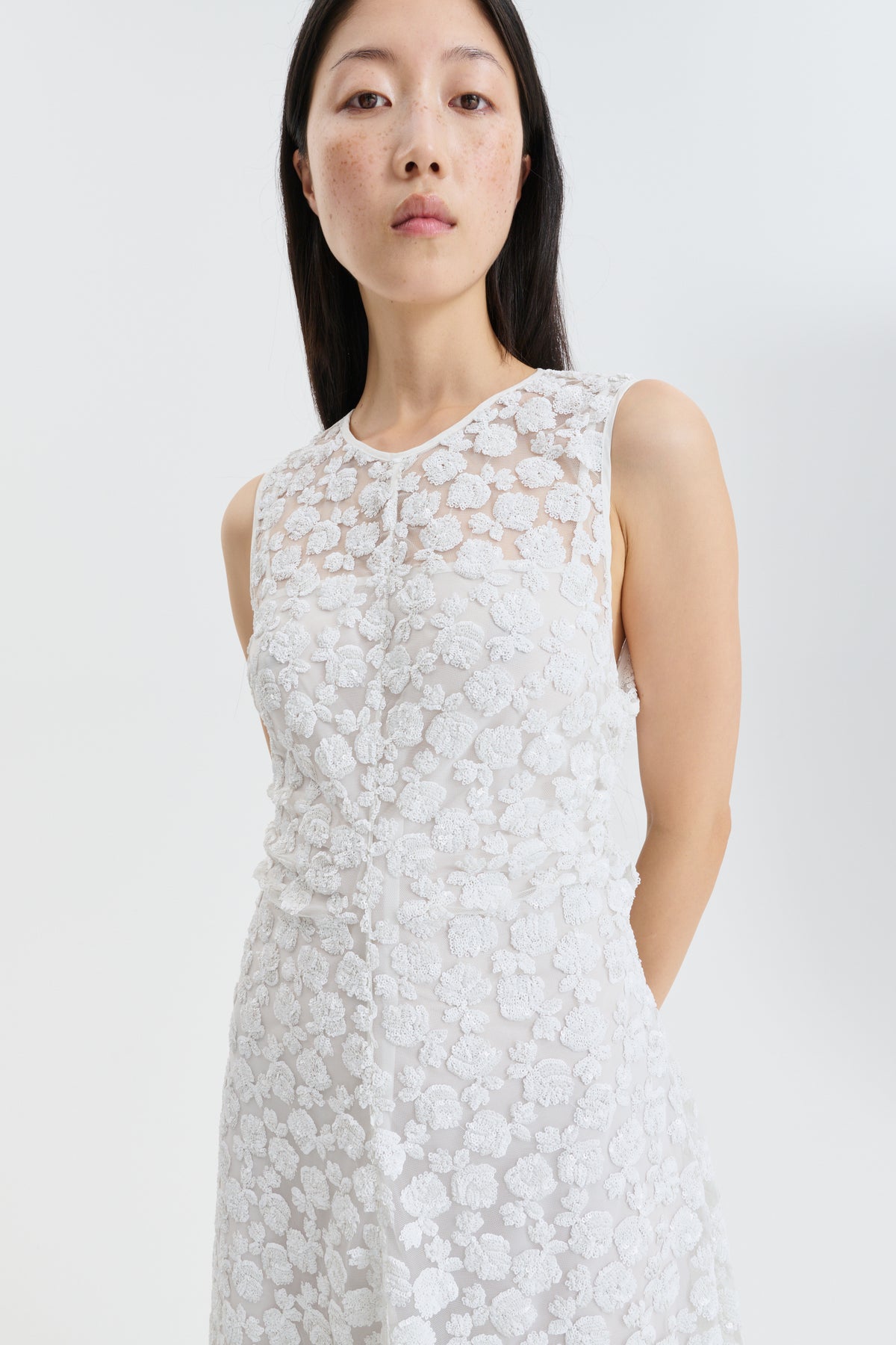 CBGAIA | GOWN LETITIA SEQUINS WHITE