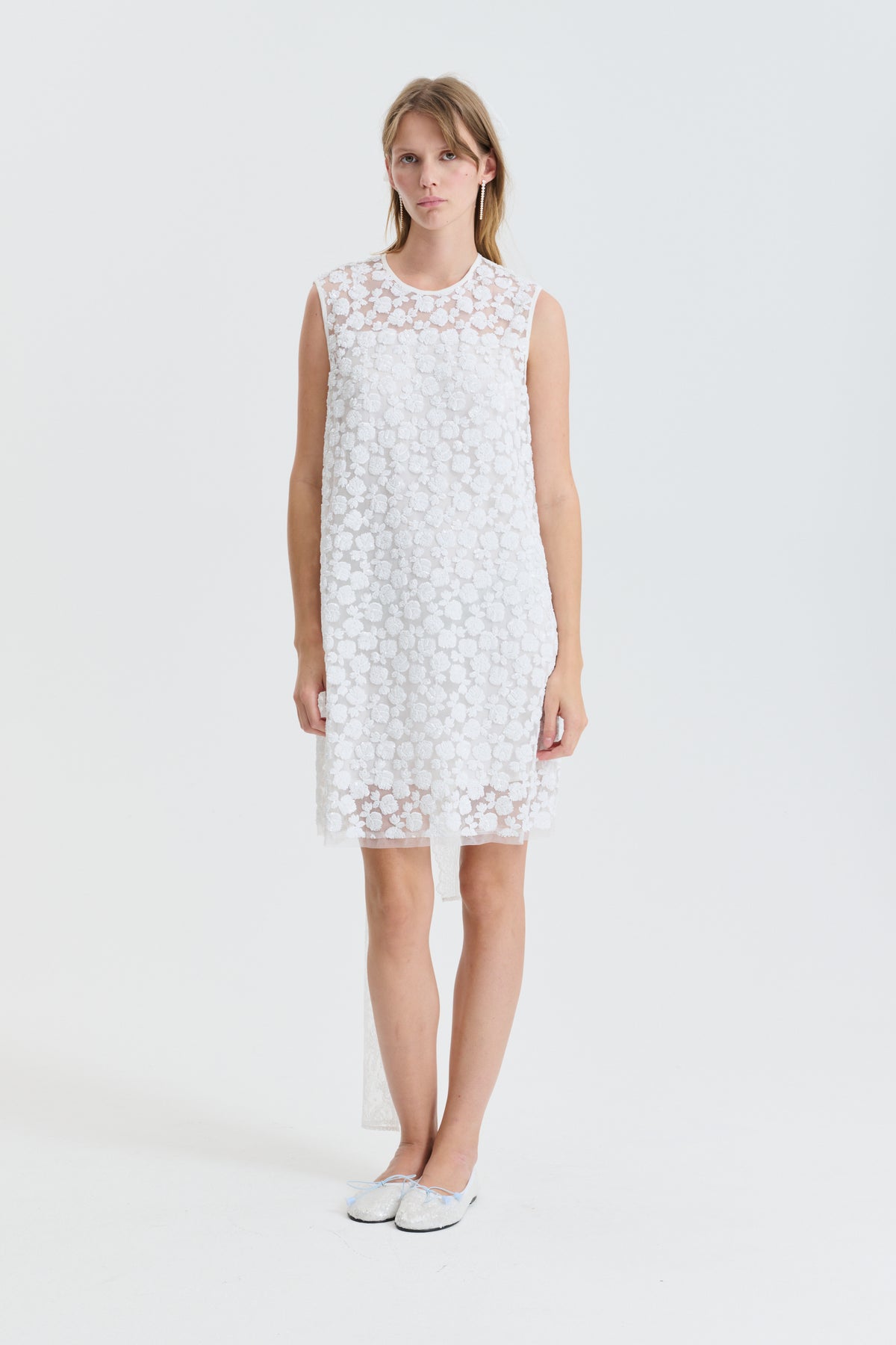 CBGRAYE | DRESS LETITIA SEQUINS WHITE