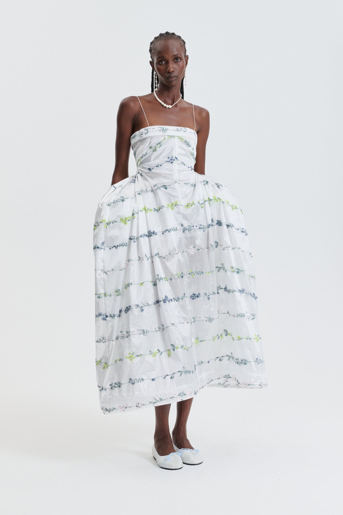 CBGRACIELA | GOWN DAINTY JACQUARD WHITE MULTI