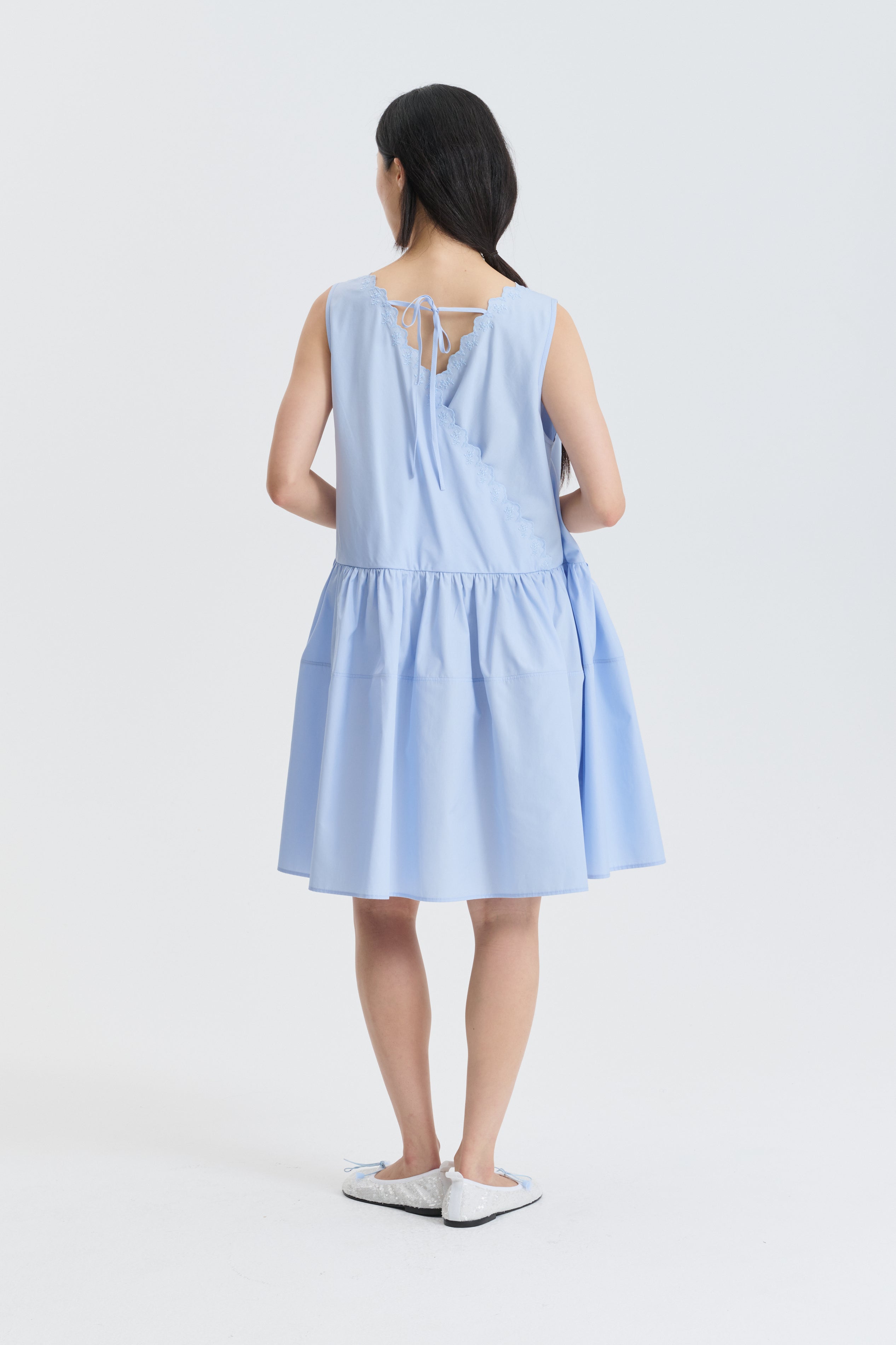 CBGEN | DRESS EMBROIDERED COTTON LIGHT BLUE