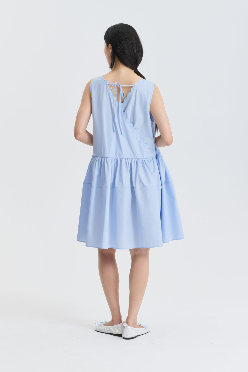 CBGEN | DRESS EMBROIDERED COTTON LIGHT BLUE