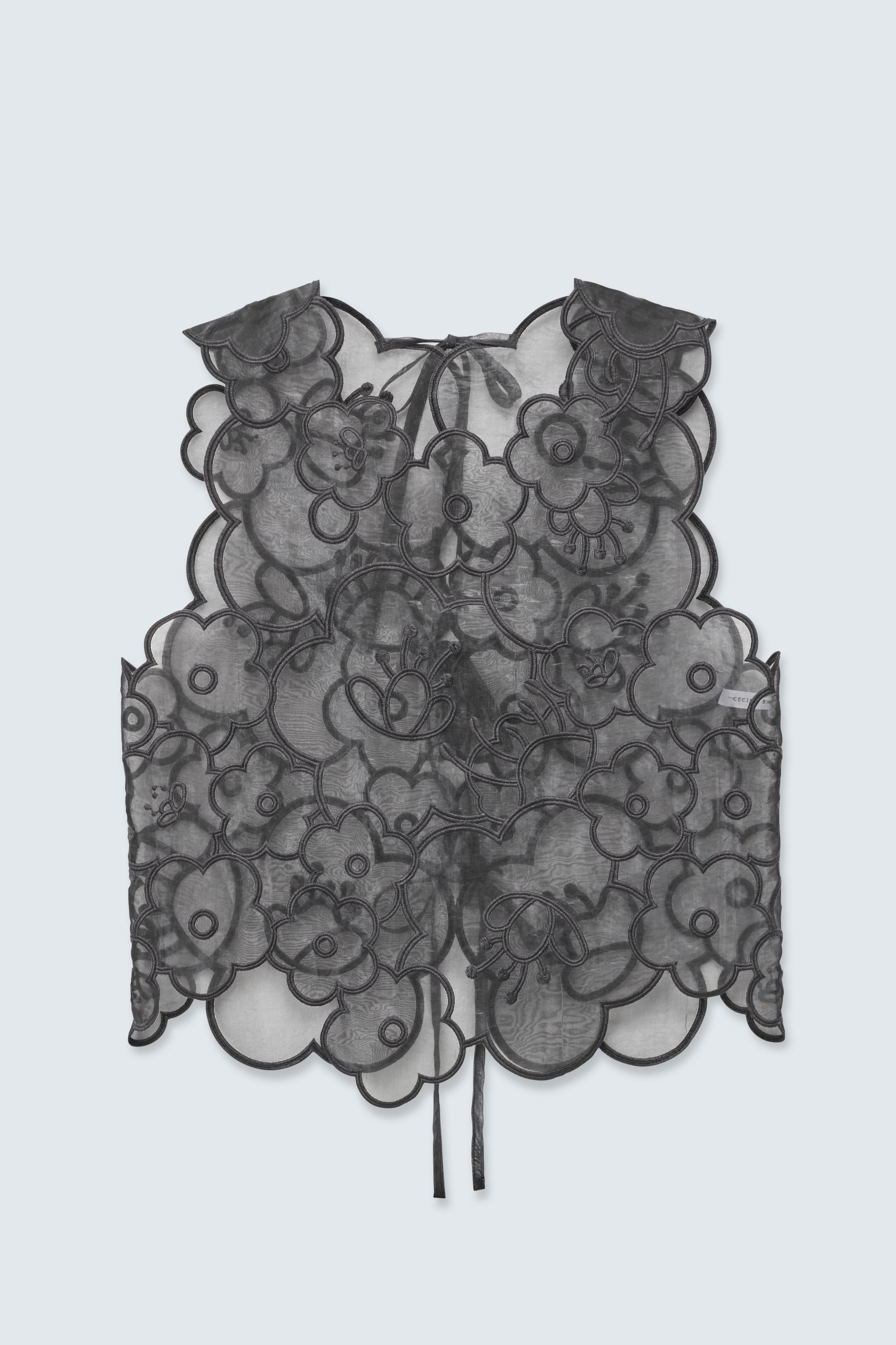CBBLAKE | TOP EMBROIDERED MYRTIA GREY