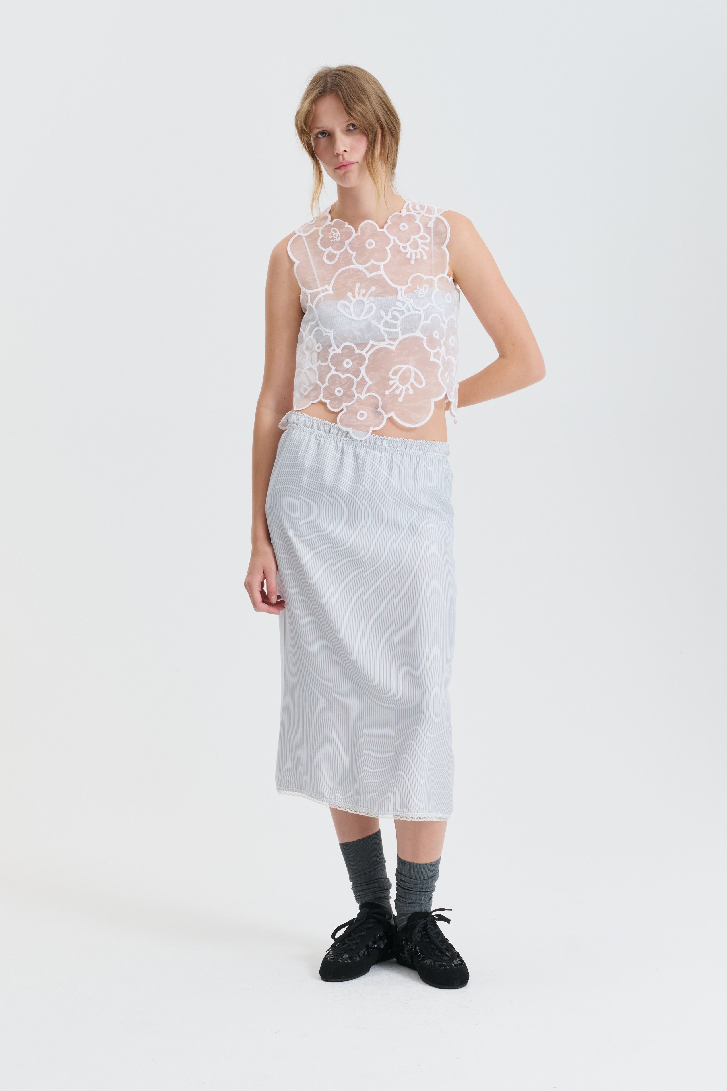 CBBLAKE | TOP EMBROIDERED MYRTIA WHITE