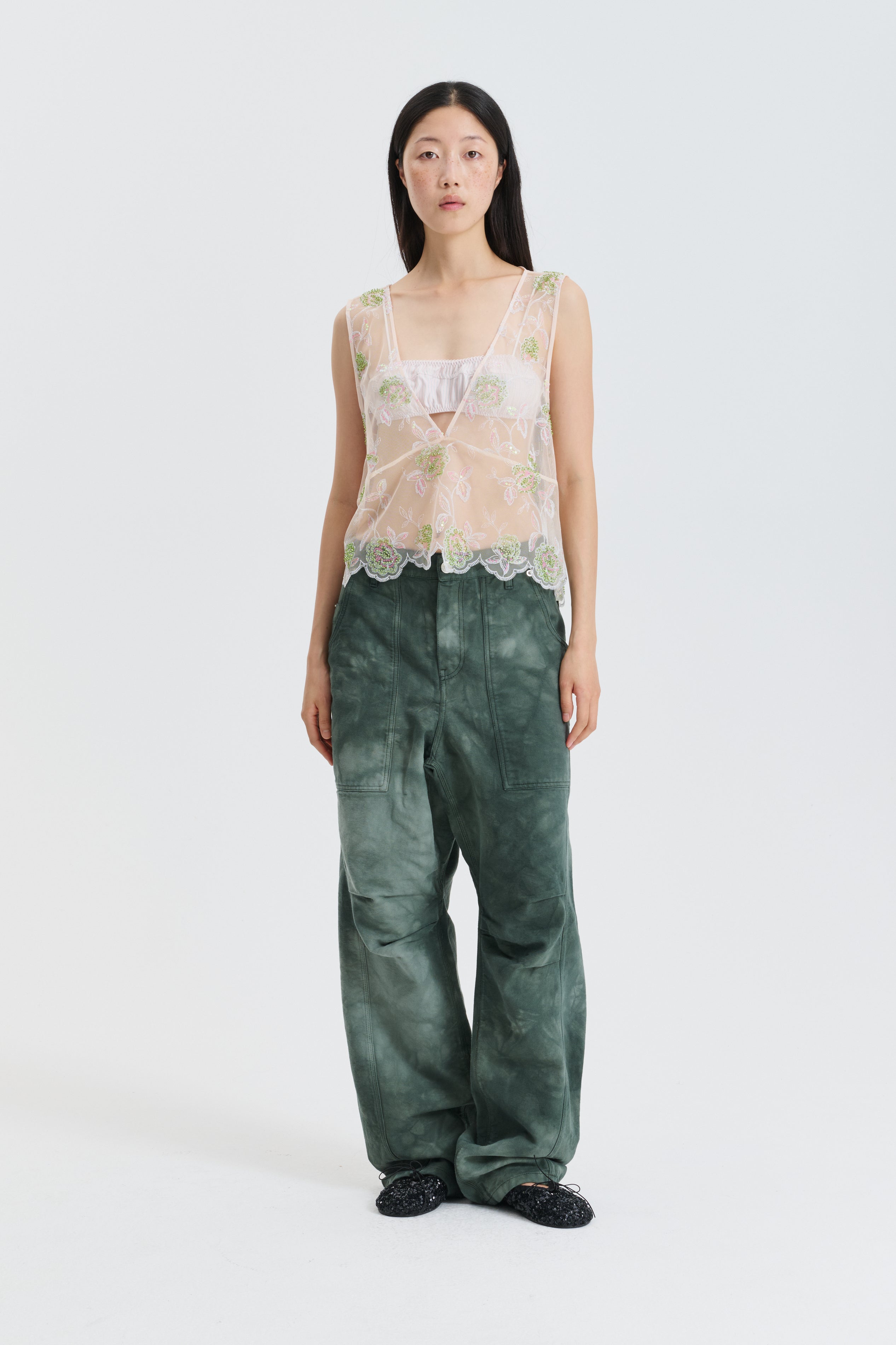 CBGABEL | TROUSERS CANVAS WASHED GREEN