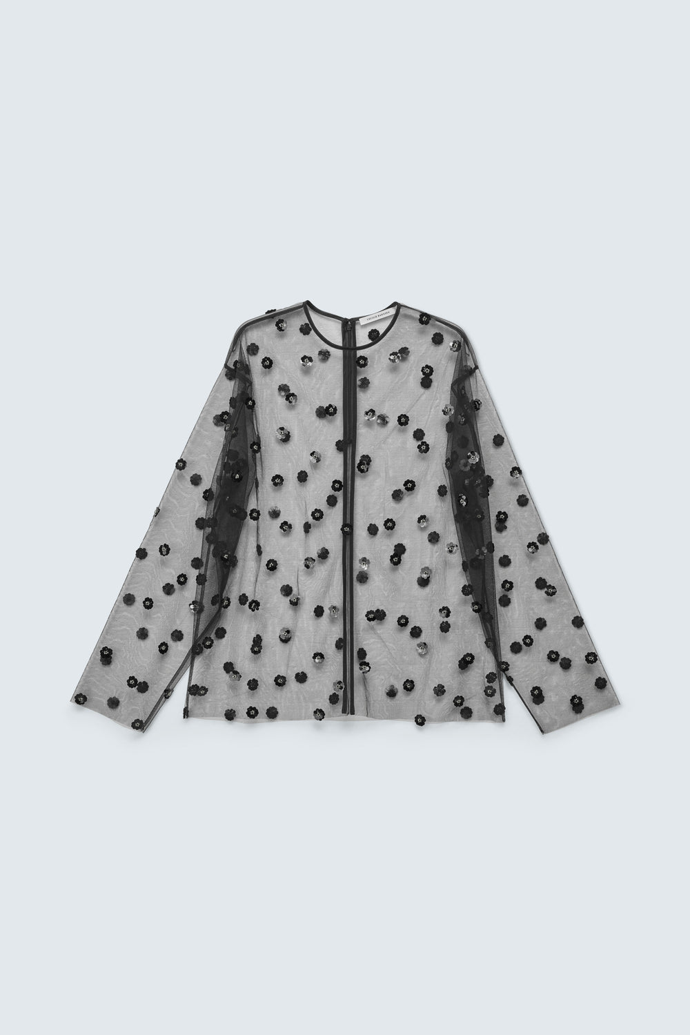 CBGROUPIE | BLOUSE SEQUIN BLOSSOM TULLE BLACK