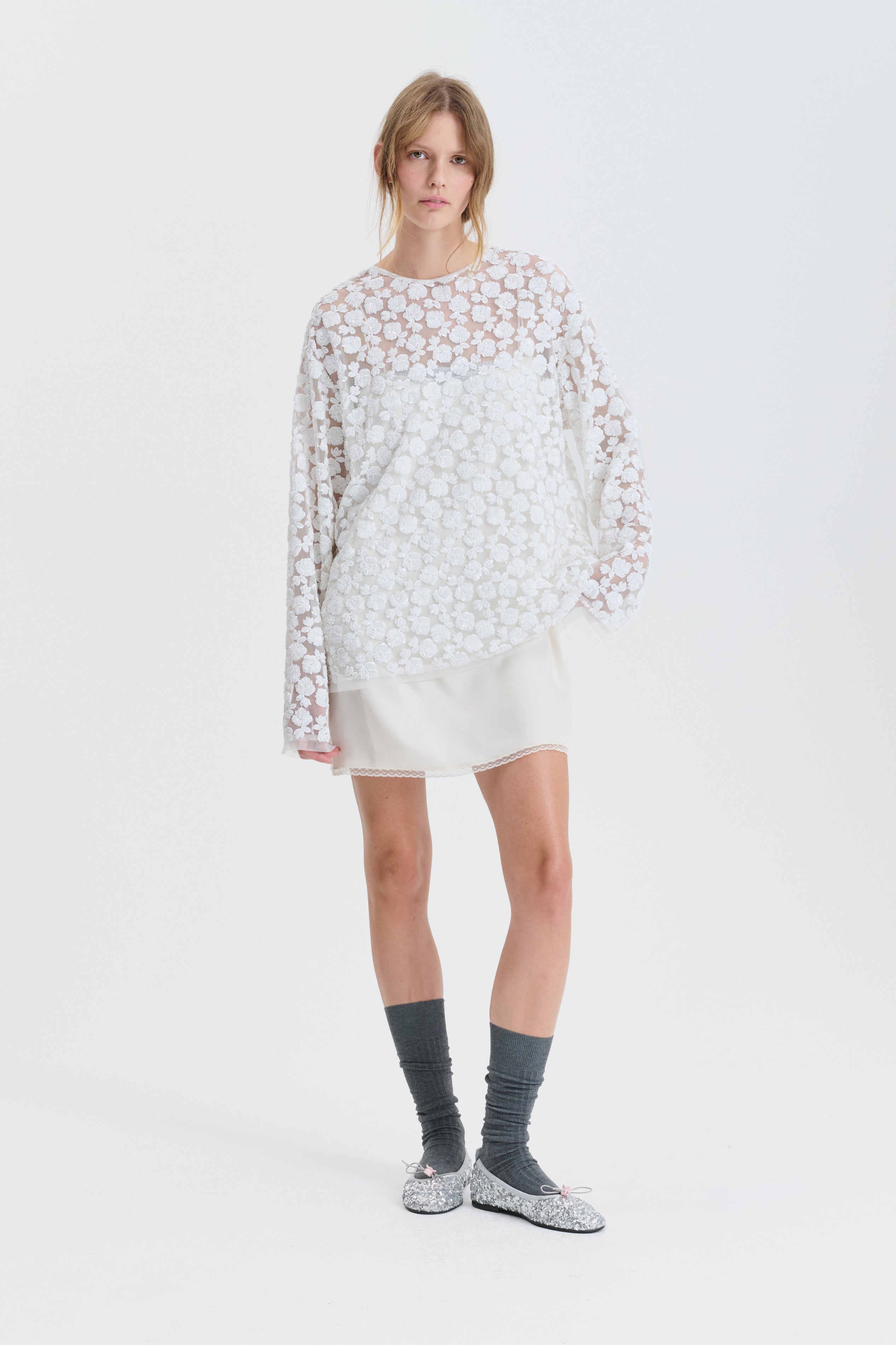 CBGROUPIE | BLOUSE LETITIA SEQUINS WHITE