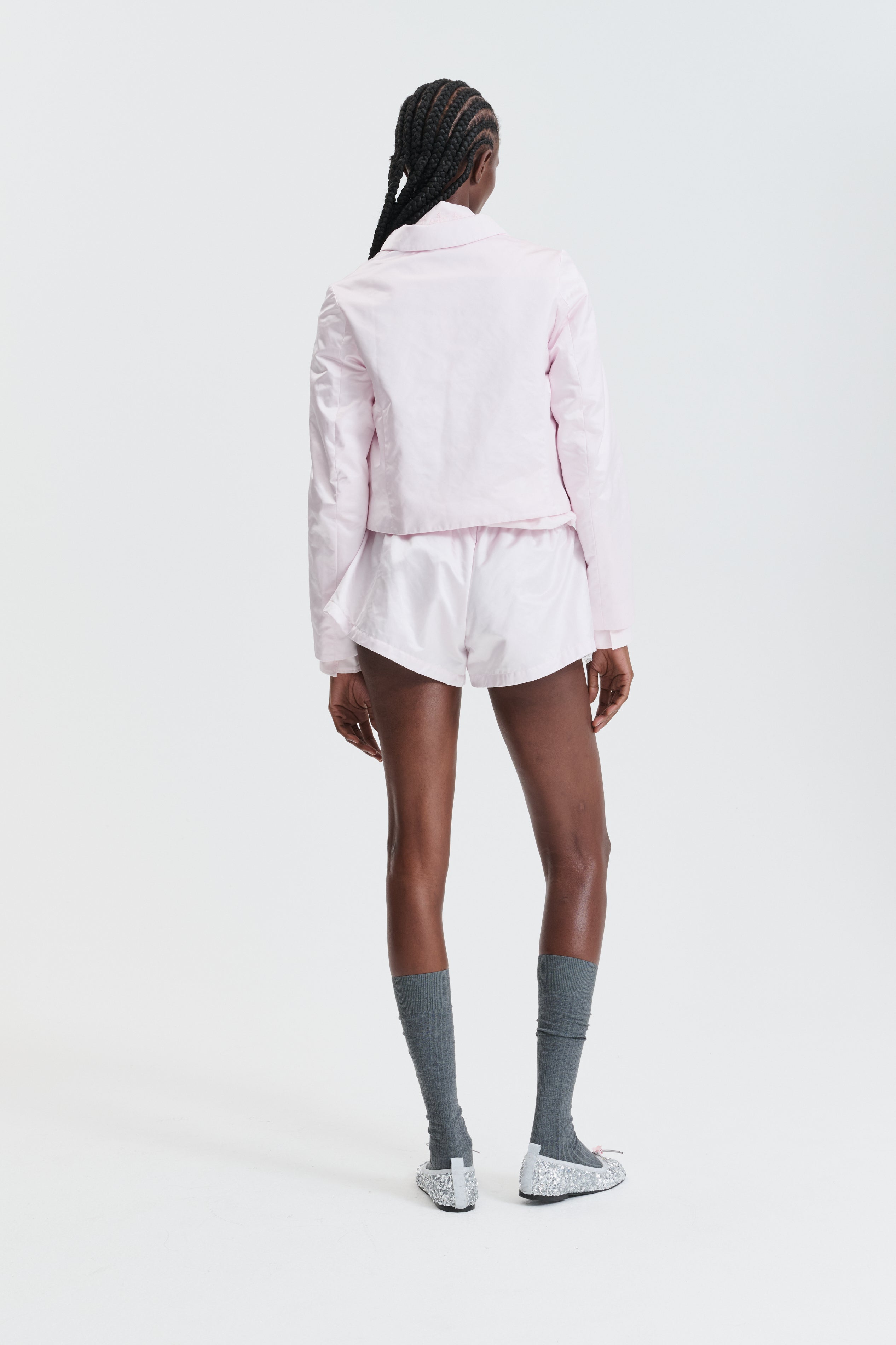 CBGEMI | SHORTS NYLON DUCHESS SATIN PALE PINK