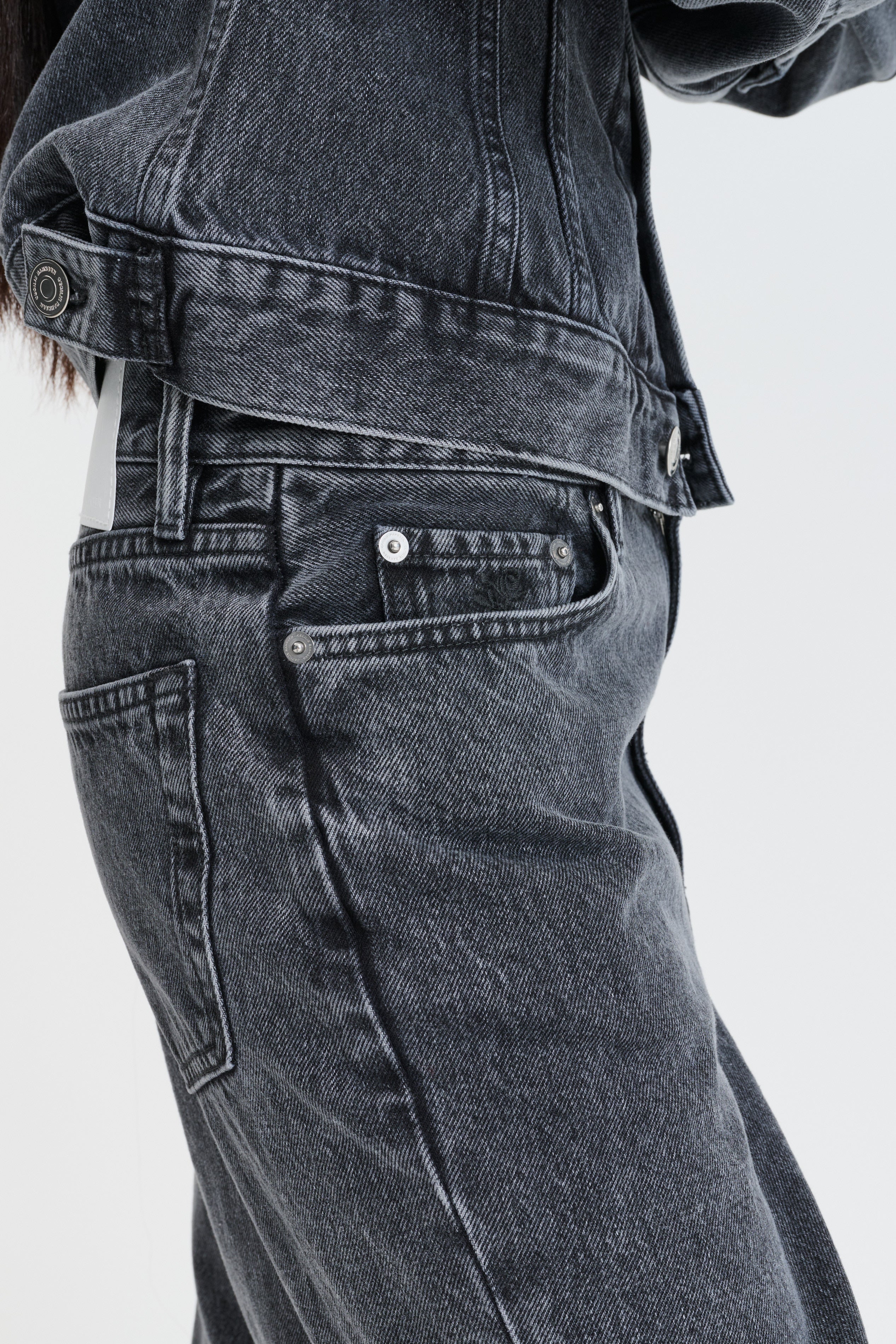 CBGINNIE | JACKET DENIM WASHED BLACK