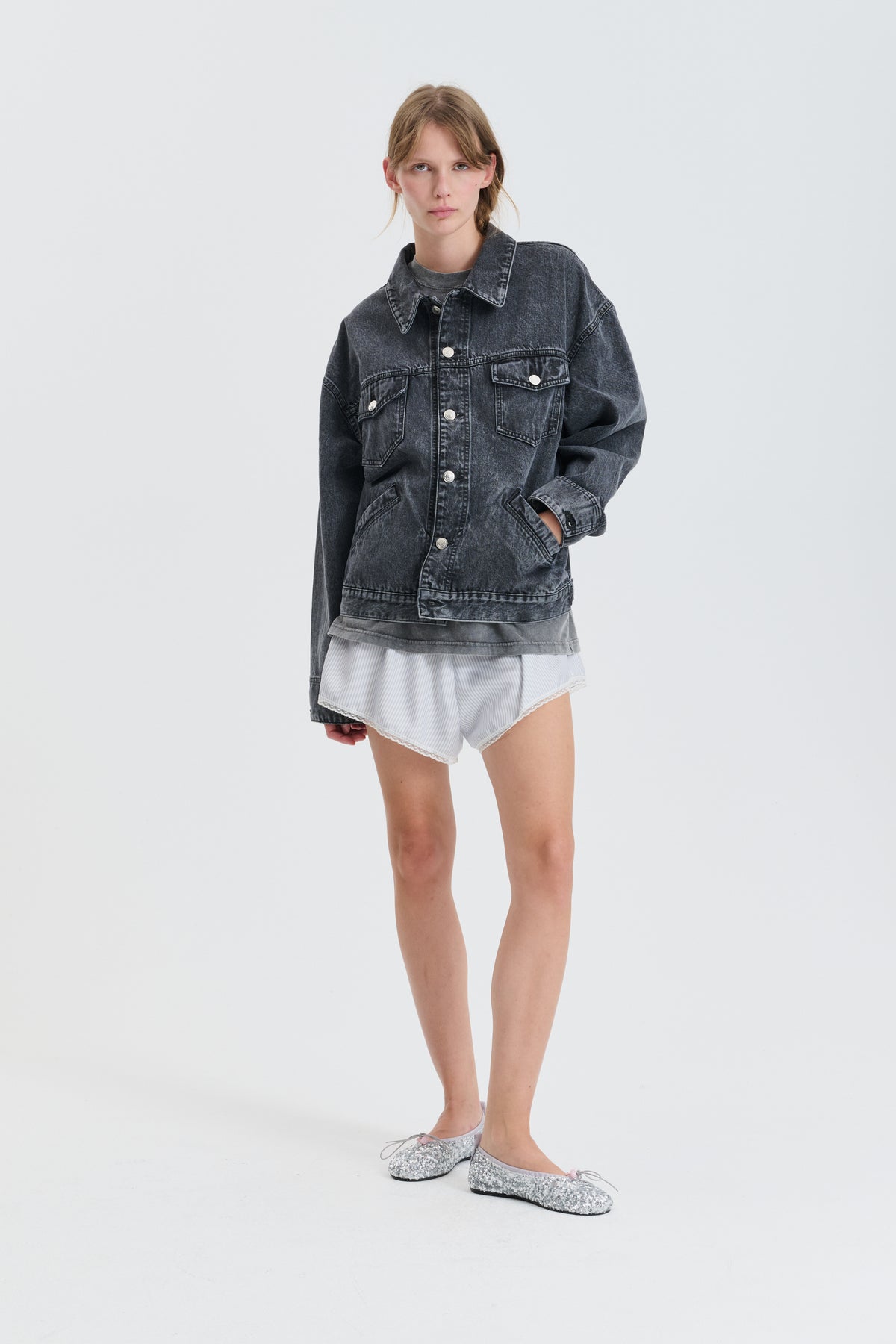 CBGASTON | JACKET DENIM WASHED BLACK