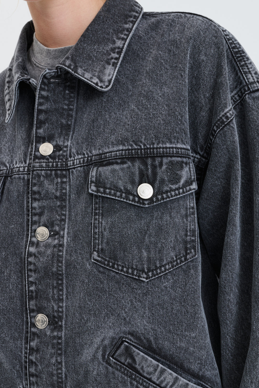 CBGASTON | JACKET DENIM WASHED BLACK
