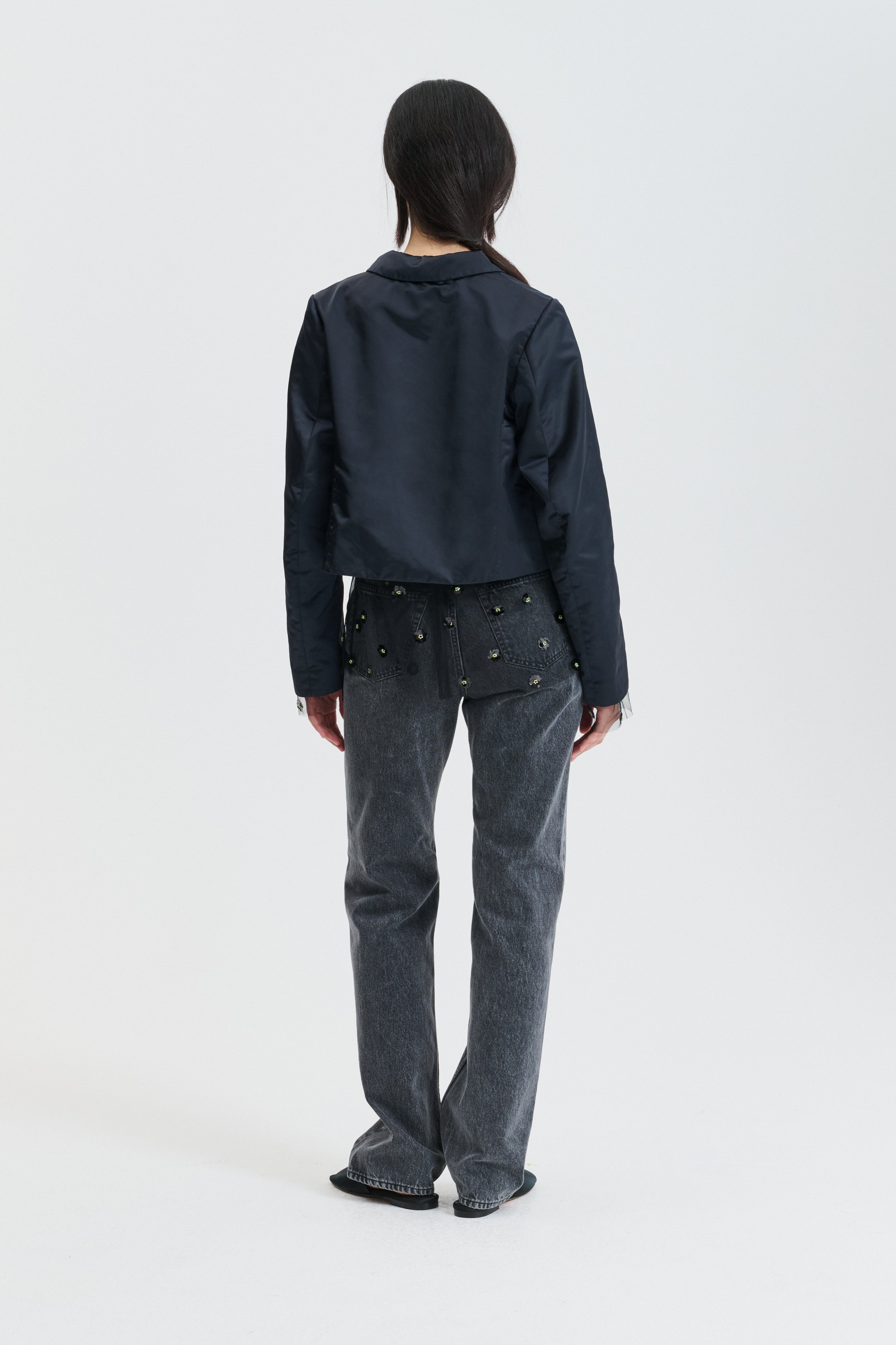 CBMARA | JACKET NYLON DUCHESS SATIN MIDNIGHT