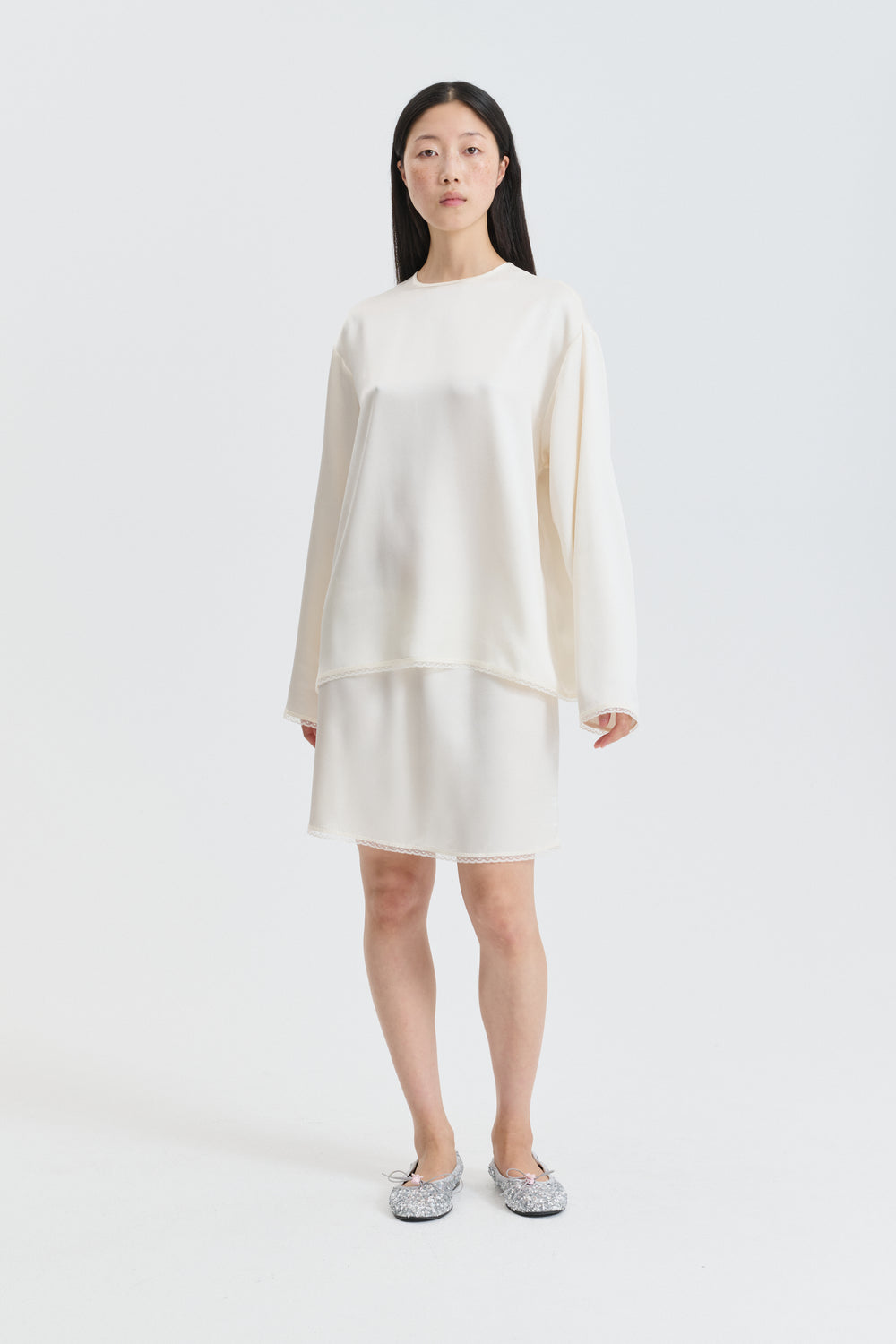 CBGROUPIE | BLOUSE DOUBLE FACE SILK ECRU