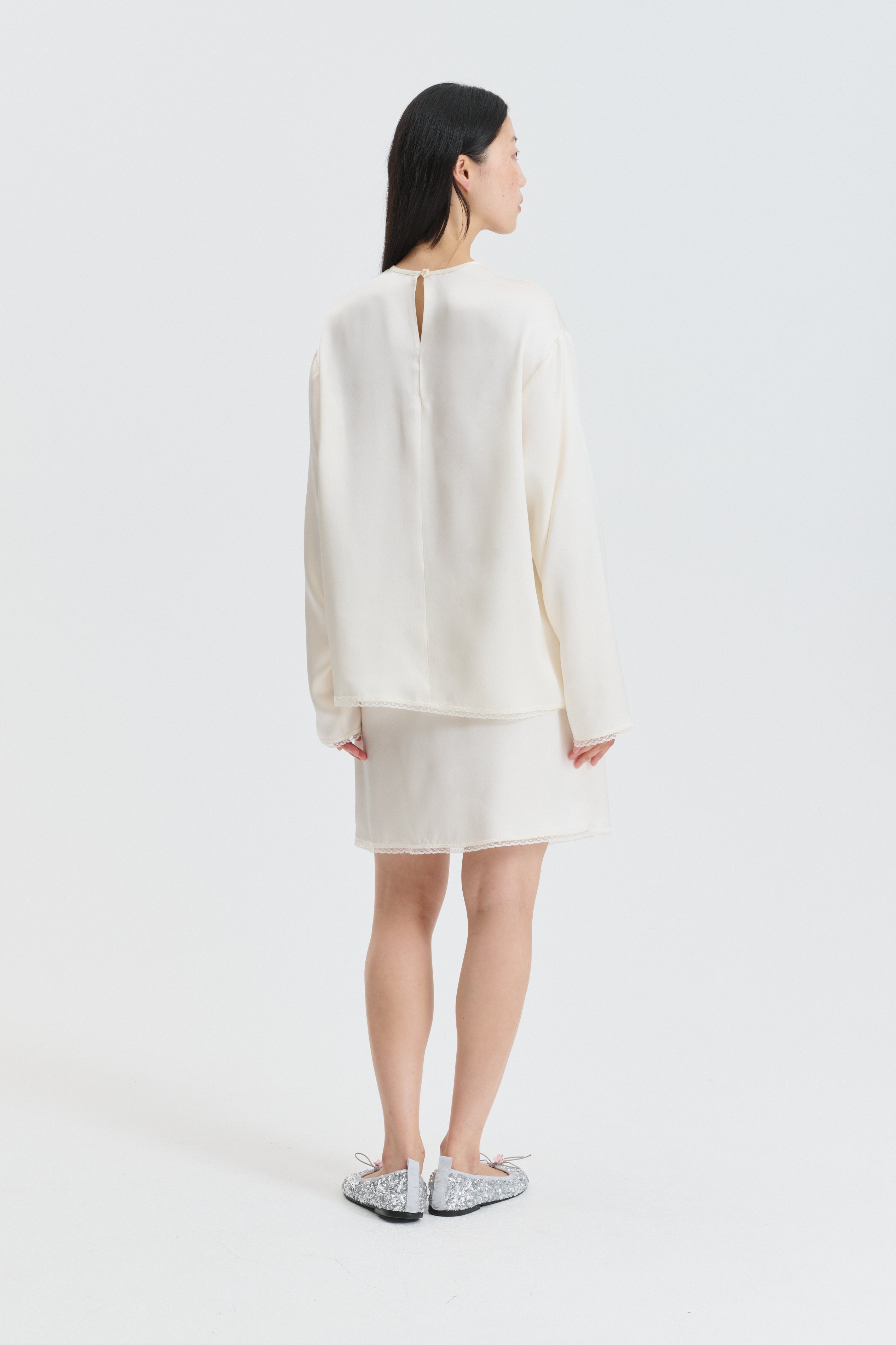 CBGROUPIE | BLOUSE DOUBLE FACE SILK ECRU
