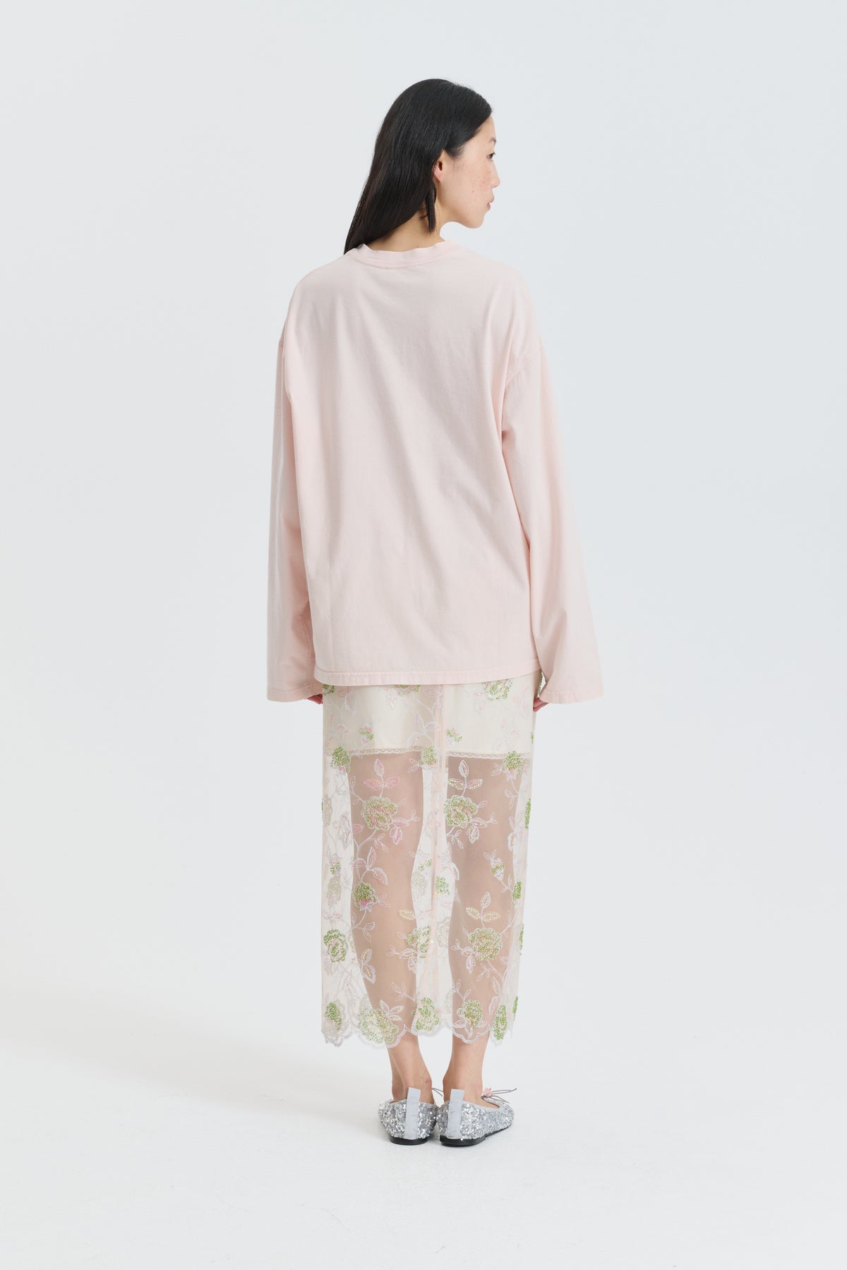 CBUKA | SKIRT JUDI SEQUIN EMB ECRU MULTI
