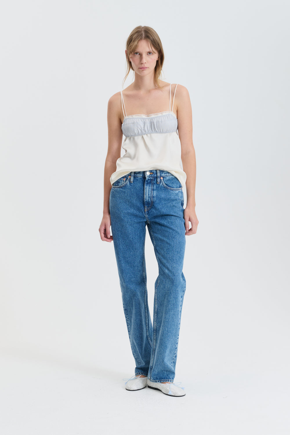 CBGEORGETTE | JEANS DENIM WASHED BLUE