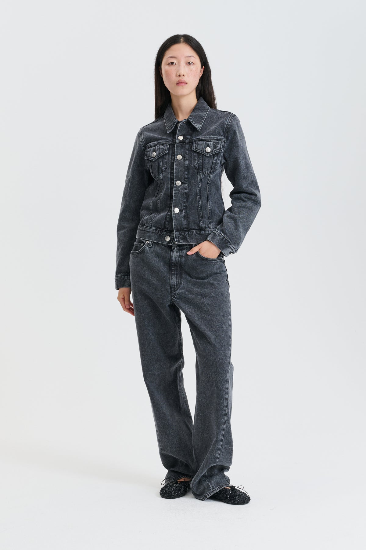 CBGENEVA | JEANS DENIM WASHED BLACK