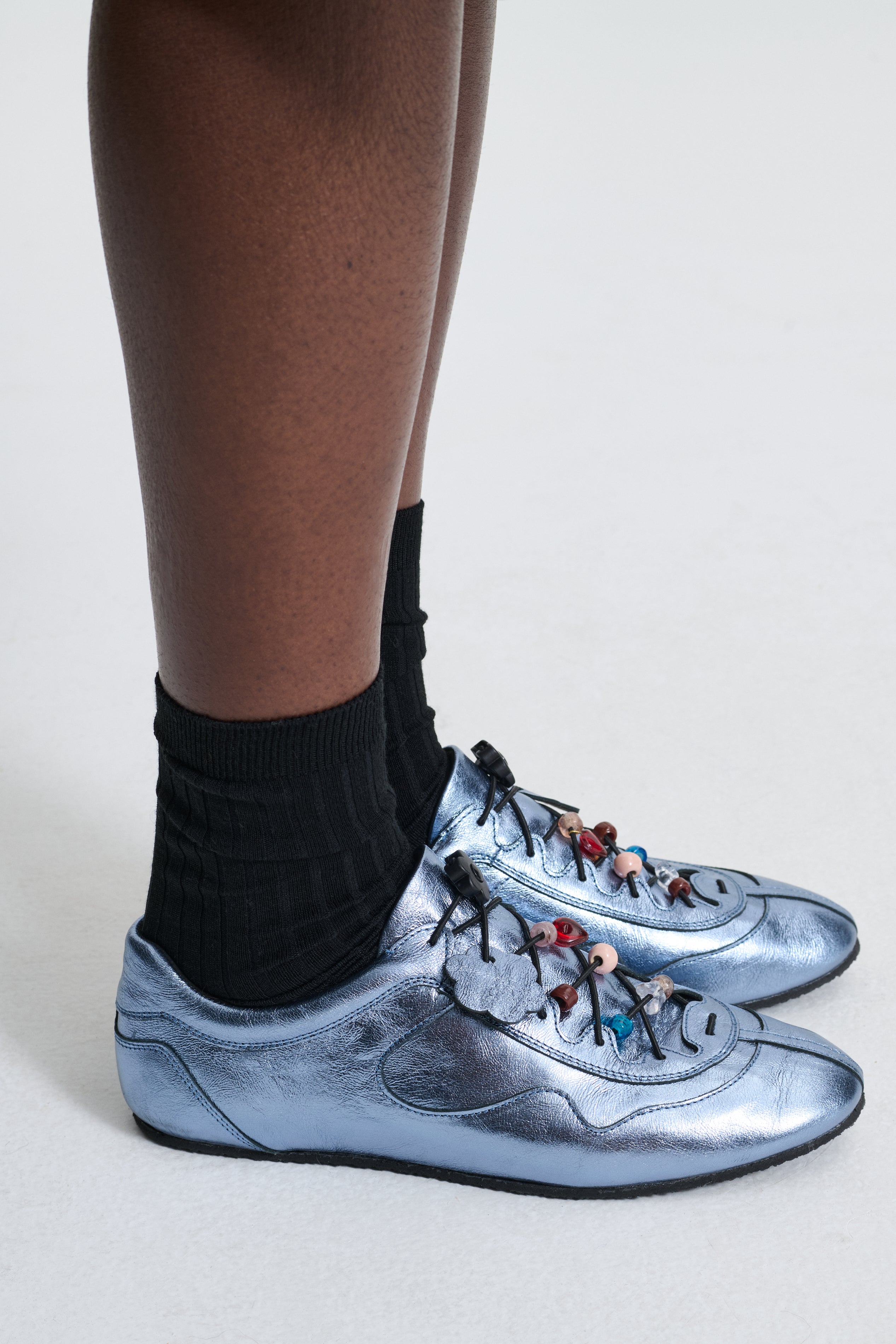BLAISE | SNEAKER METALLIC LEATHER BLUE