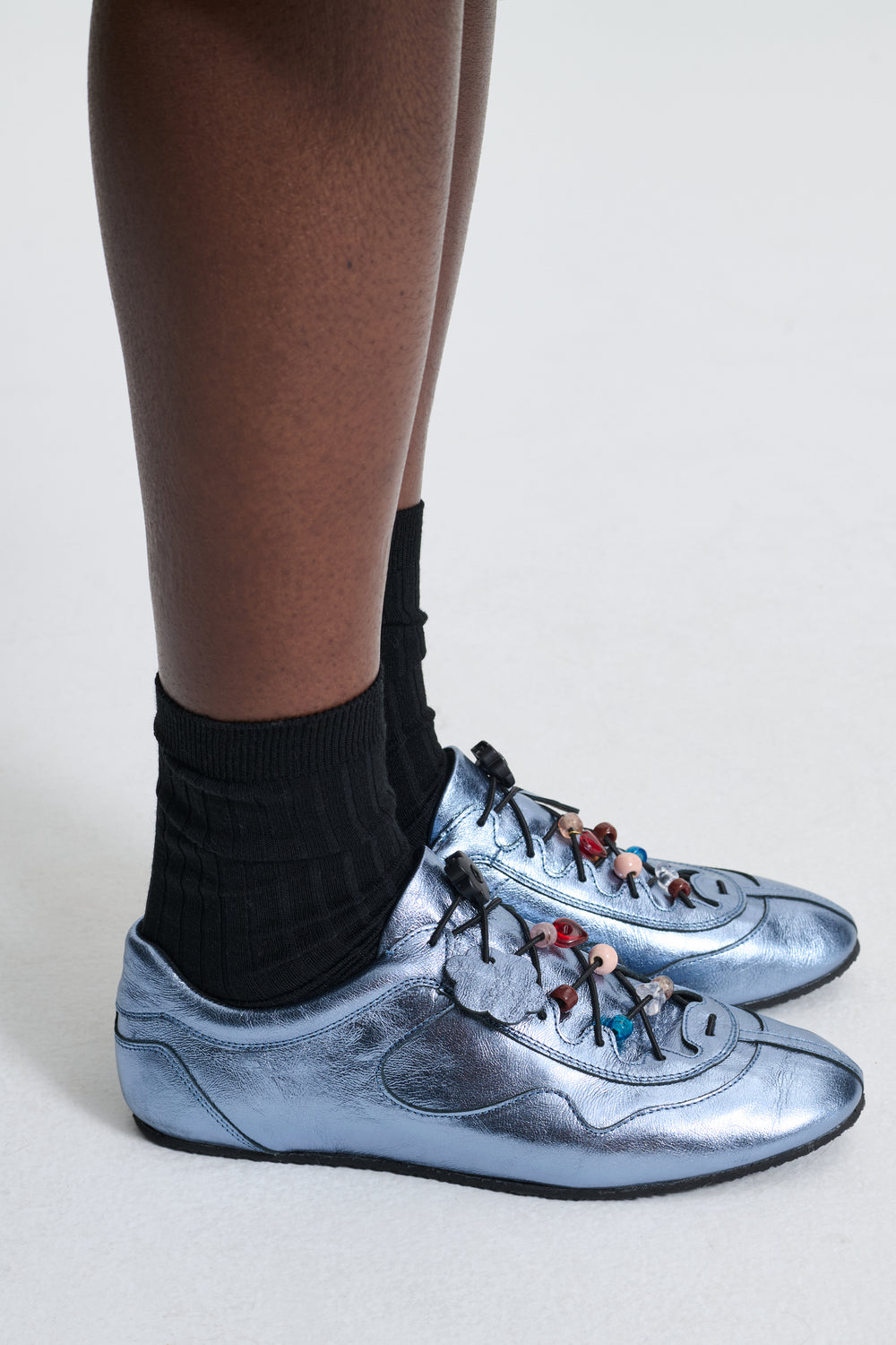BLAISE | SNEAKER METALLIC LEATHER BLUE