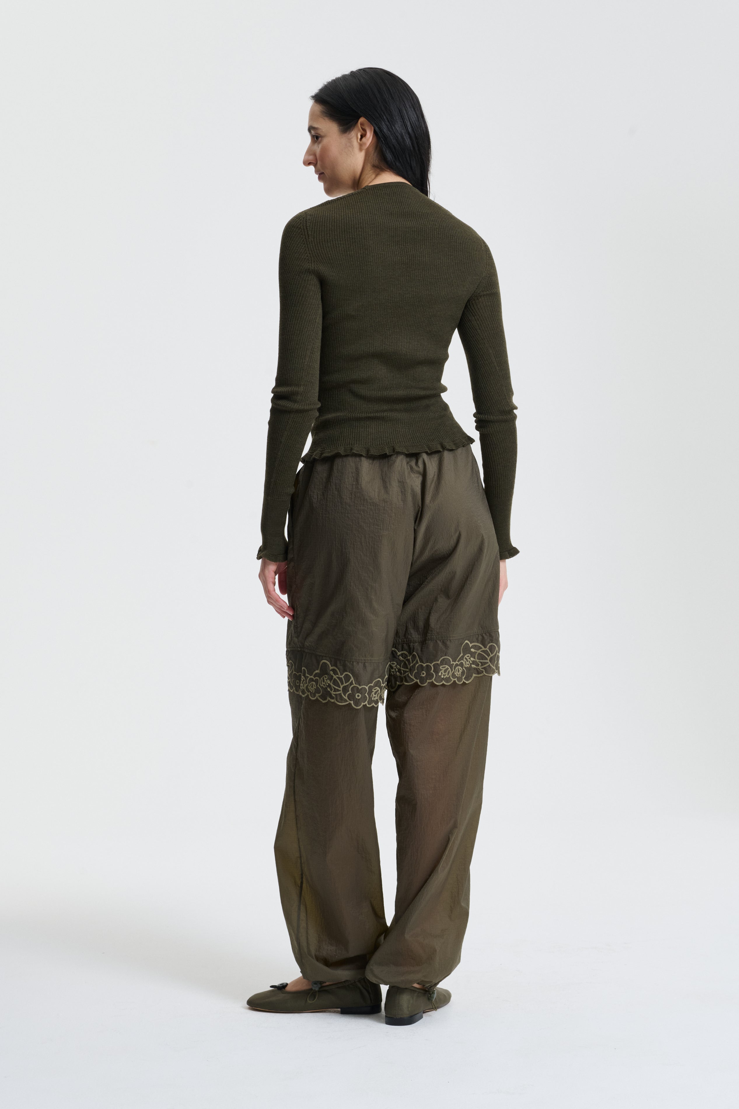 BESSIE | CARDIGAN SEAMLESS KNIT OLIVE