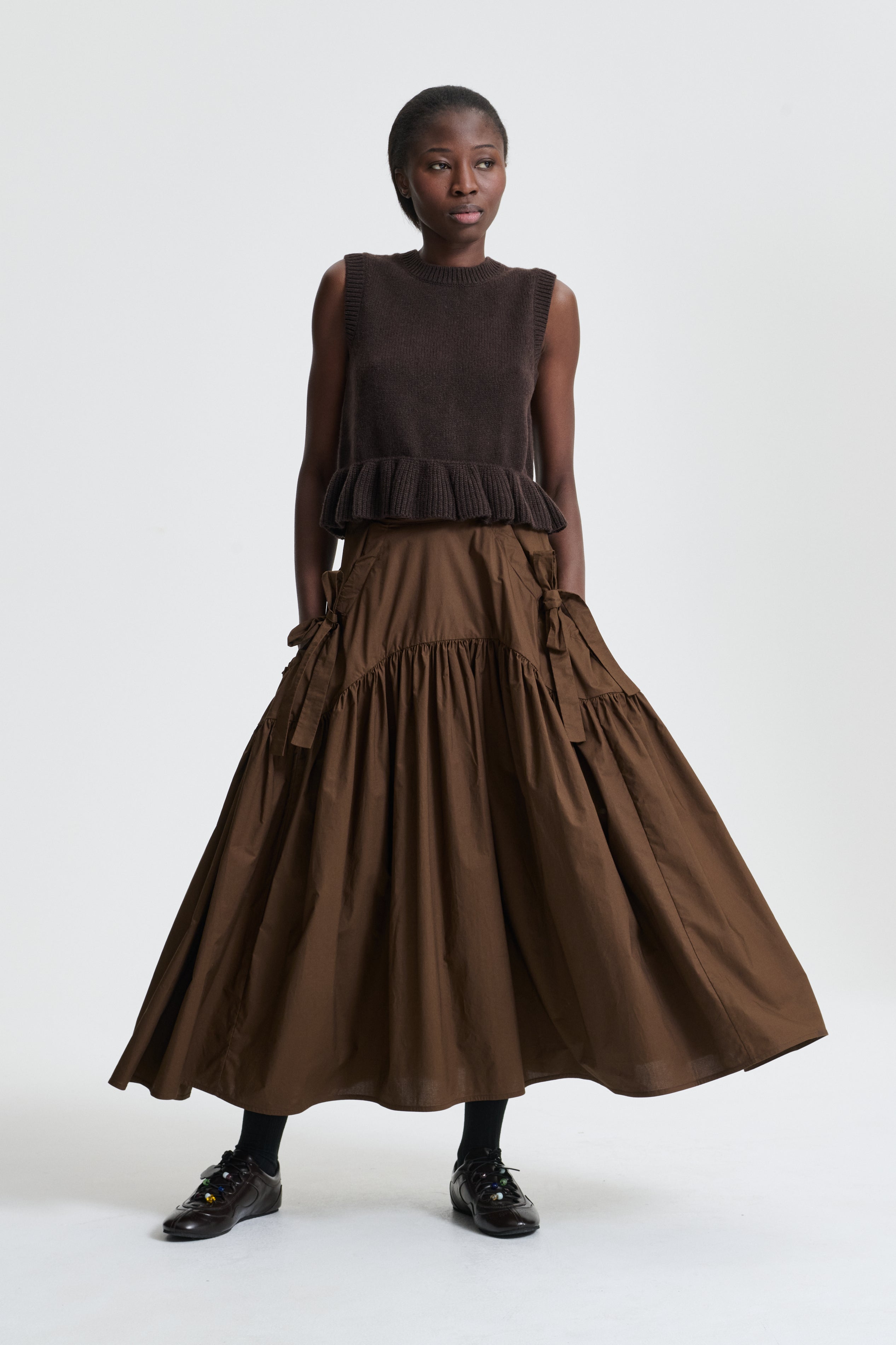 BILL | VEST RECYCLED CASHMERE BROWN