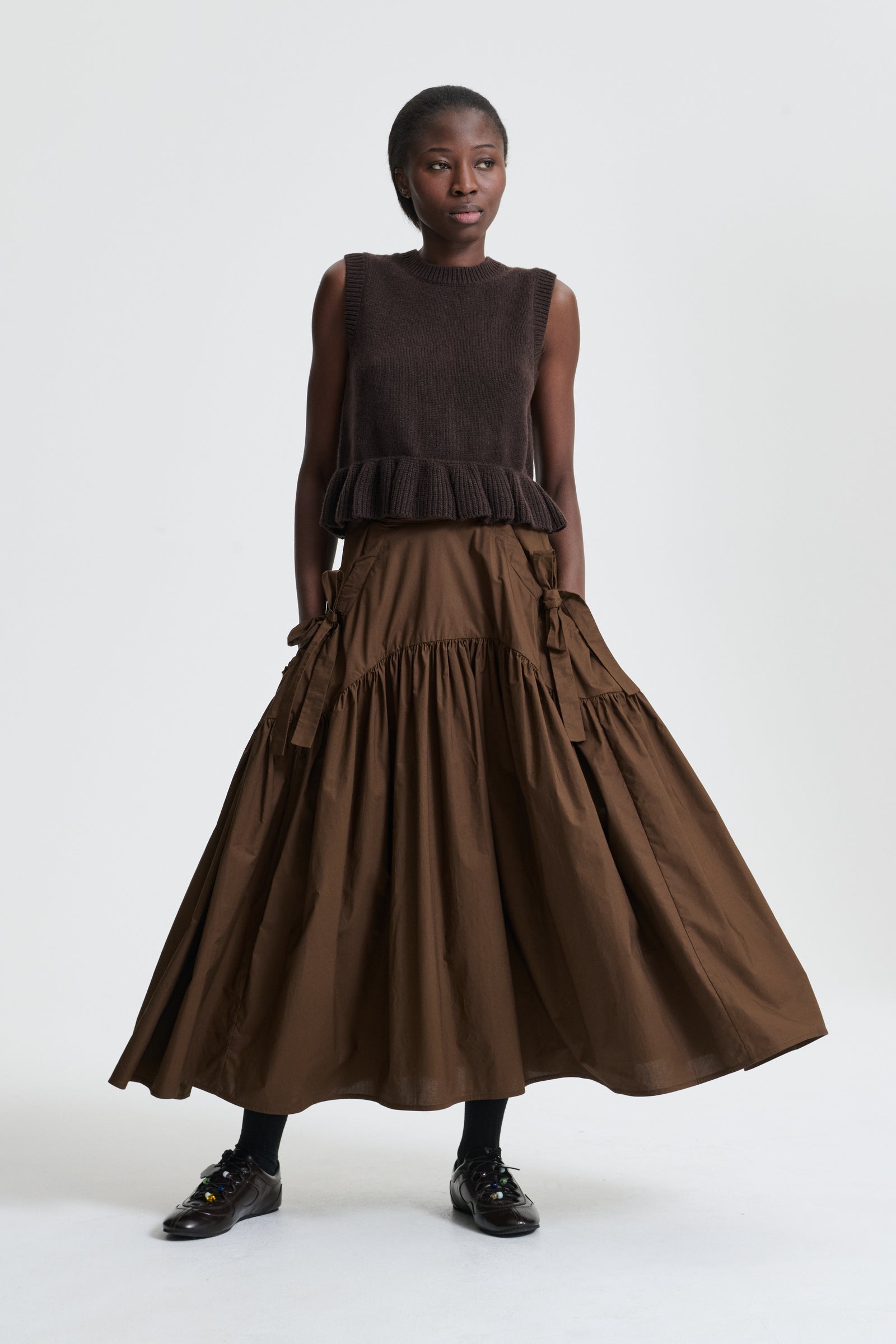 BILL | VEST RECYCLED CASHMERE BROWN