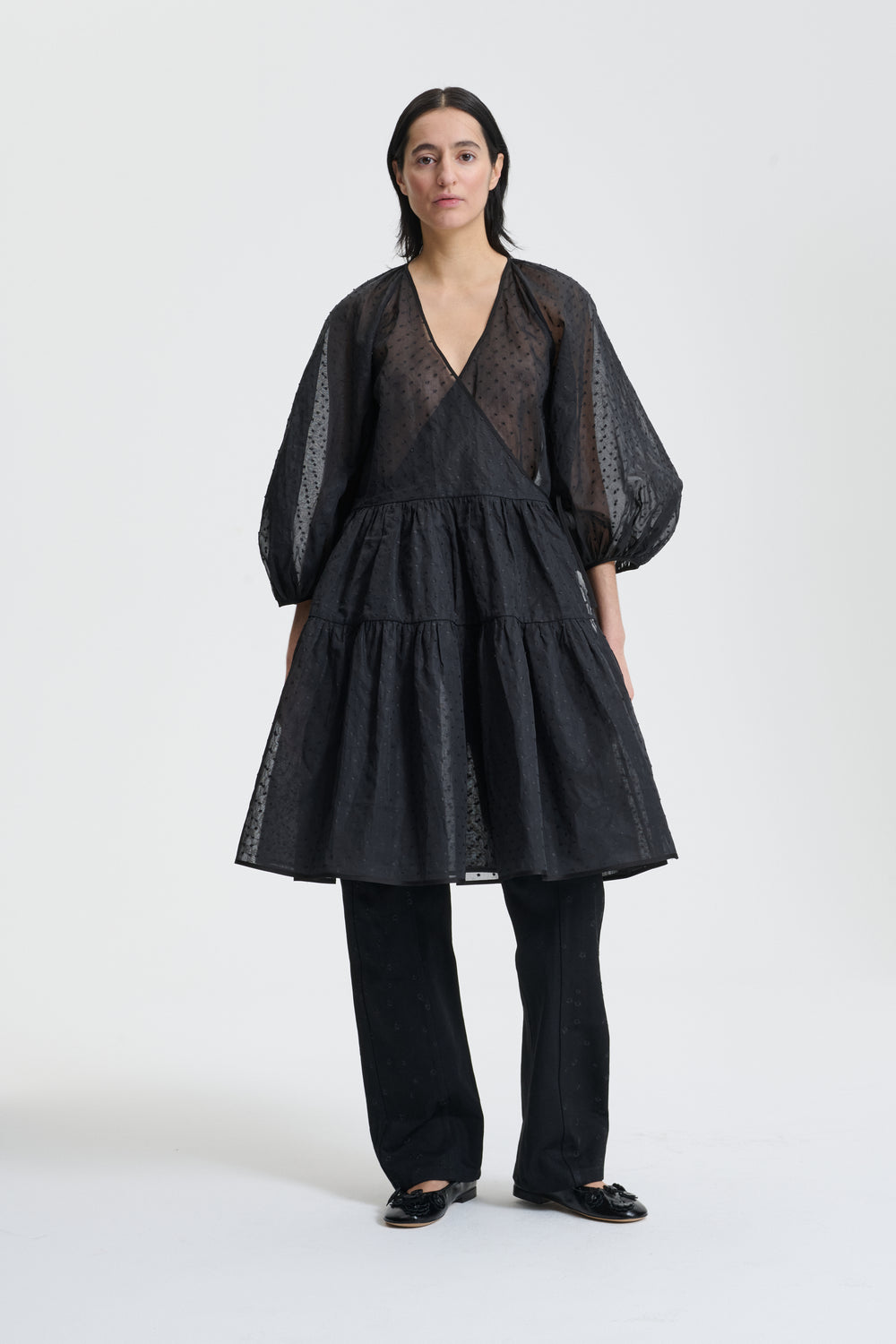 MIRABELLE | DRESS PLUMETIS ORGANDIE BLACK