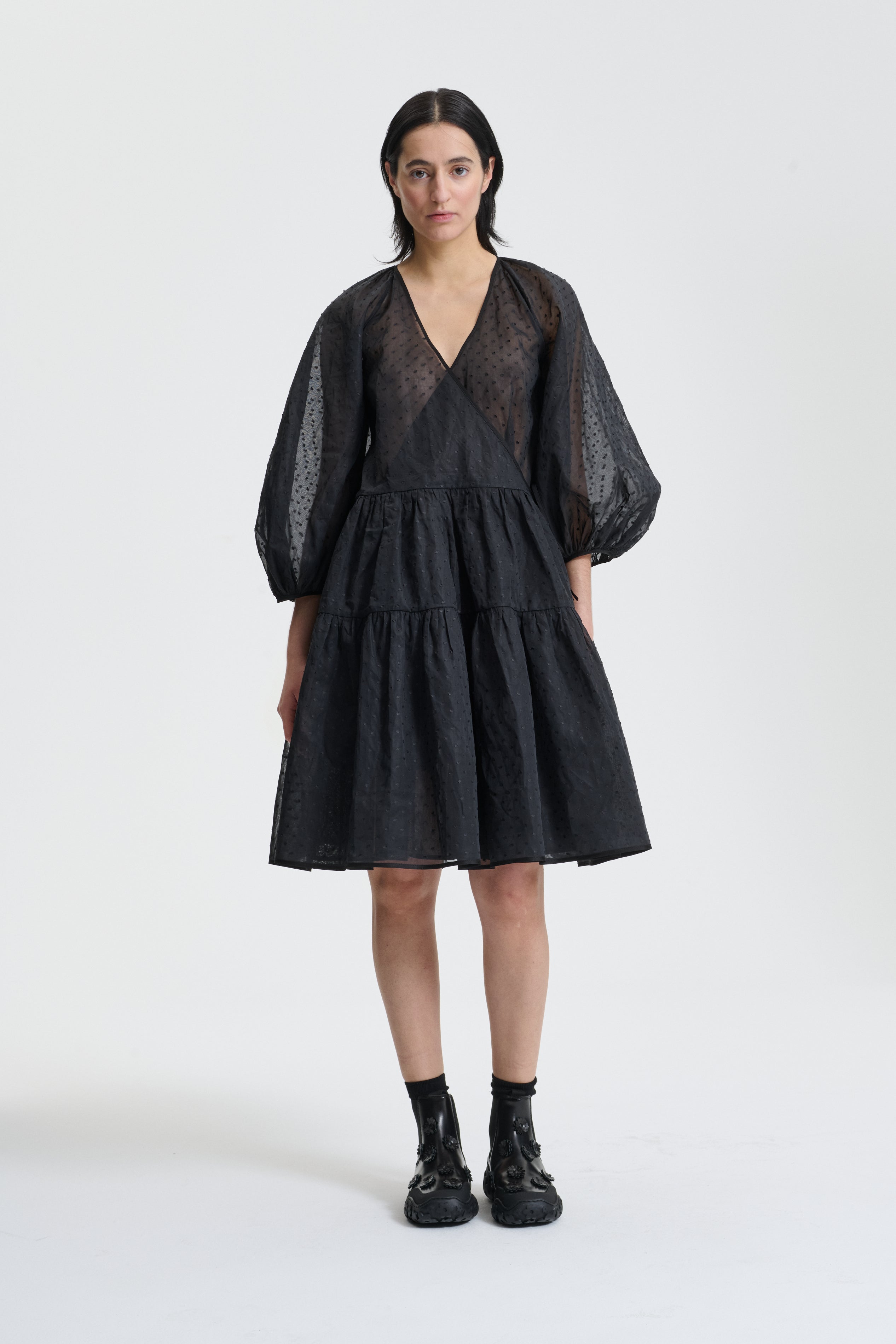 MIRABELLE | DRESS PLUMETIS ORGANDIE BLACK