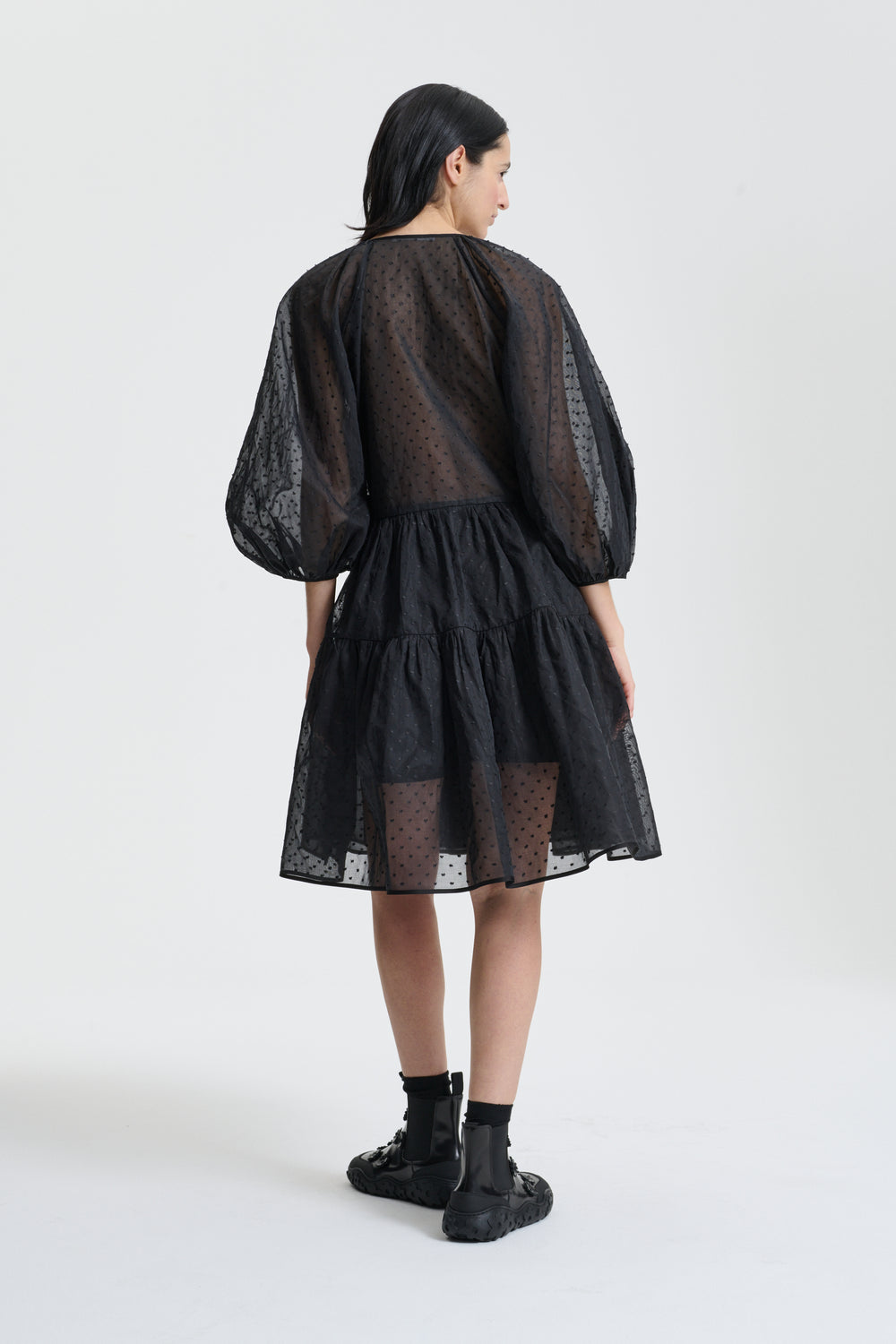 MIRABELLE | DRESS PLUMETIS ORGANDIE BLACK