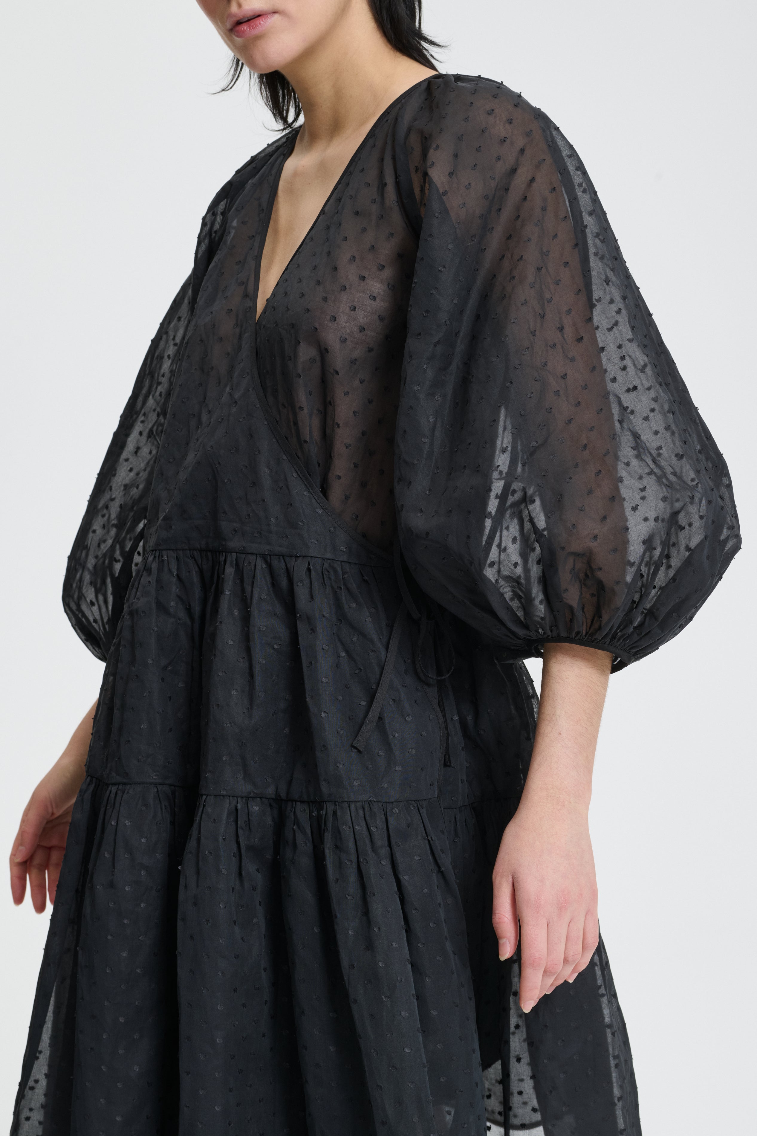 MIRABELLE | DRESS PLUMETIS ORGANDIE BLACK