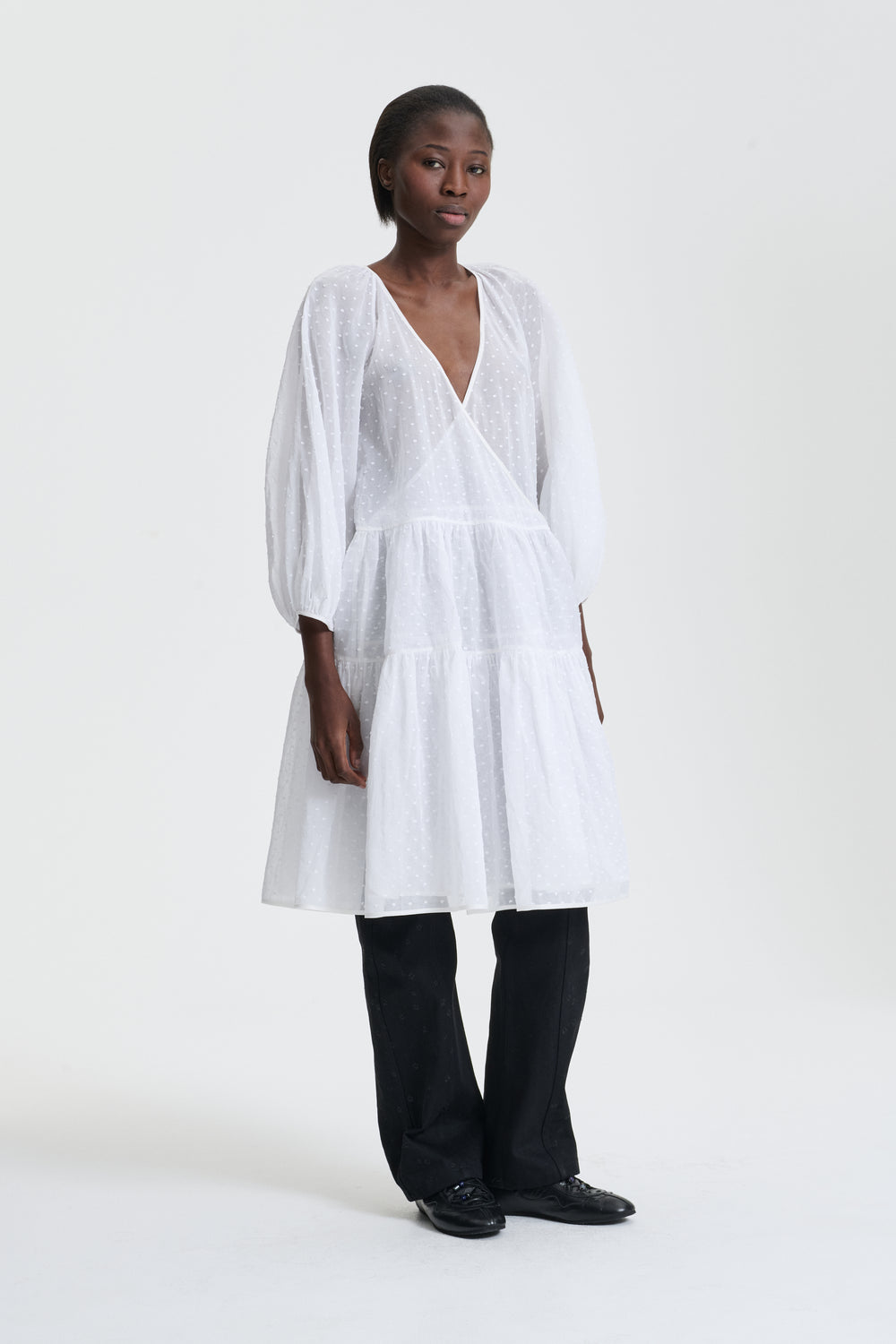 MIRABELLE | DRESS PLUMETIS ORGANDIE WHITE